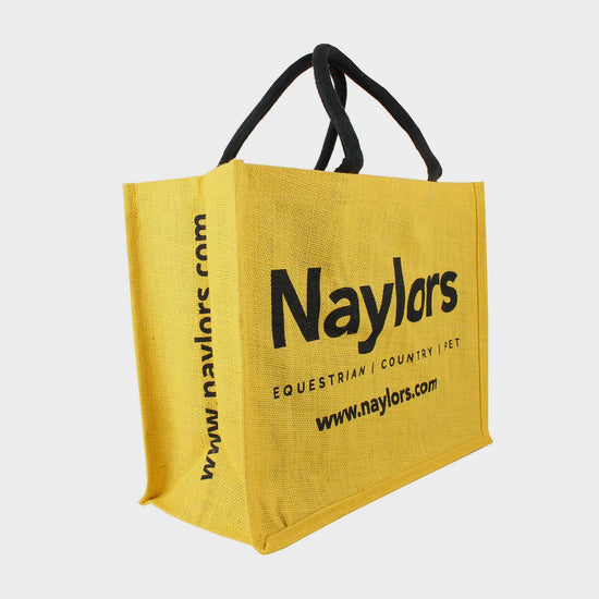 Hessian Jute Bag Yellow/Black