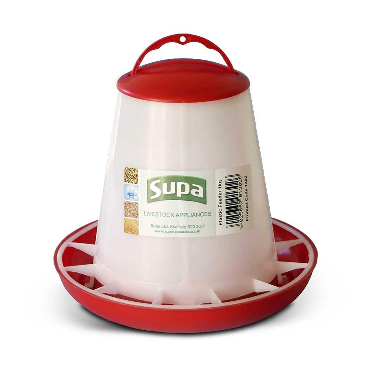 Supa Poultry Feeder Red/White