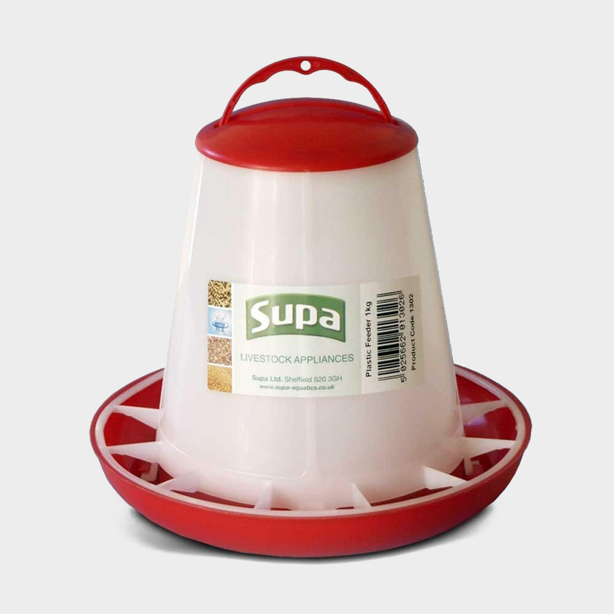 Supa Poultry Feeder Red/White