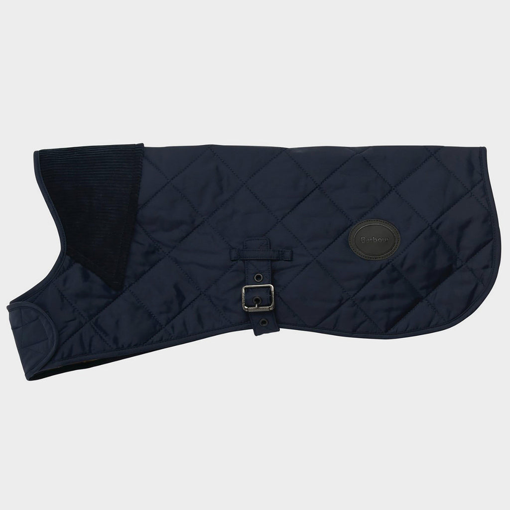 Quilted Dog Coat Navy