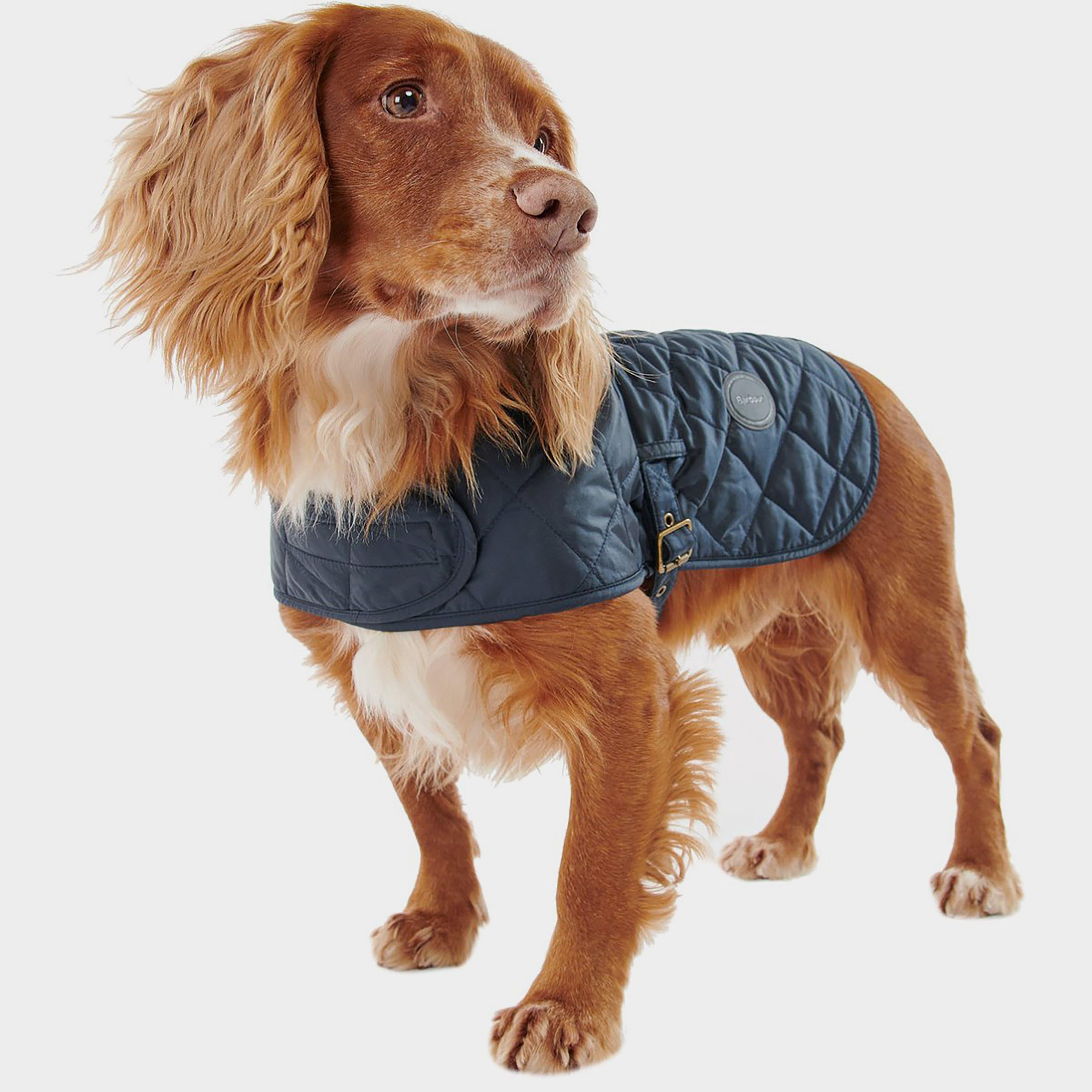 Quilted Dog Coat Navy
