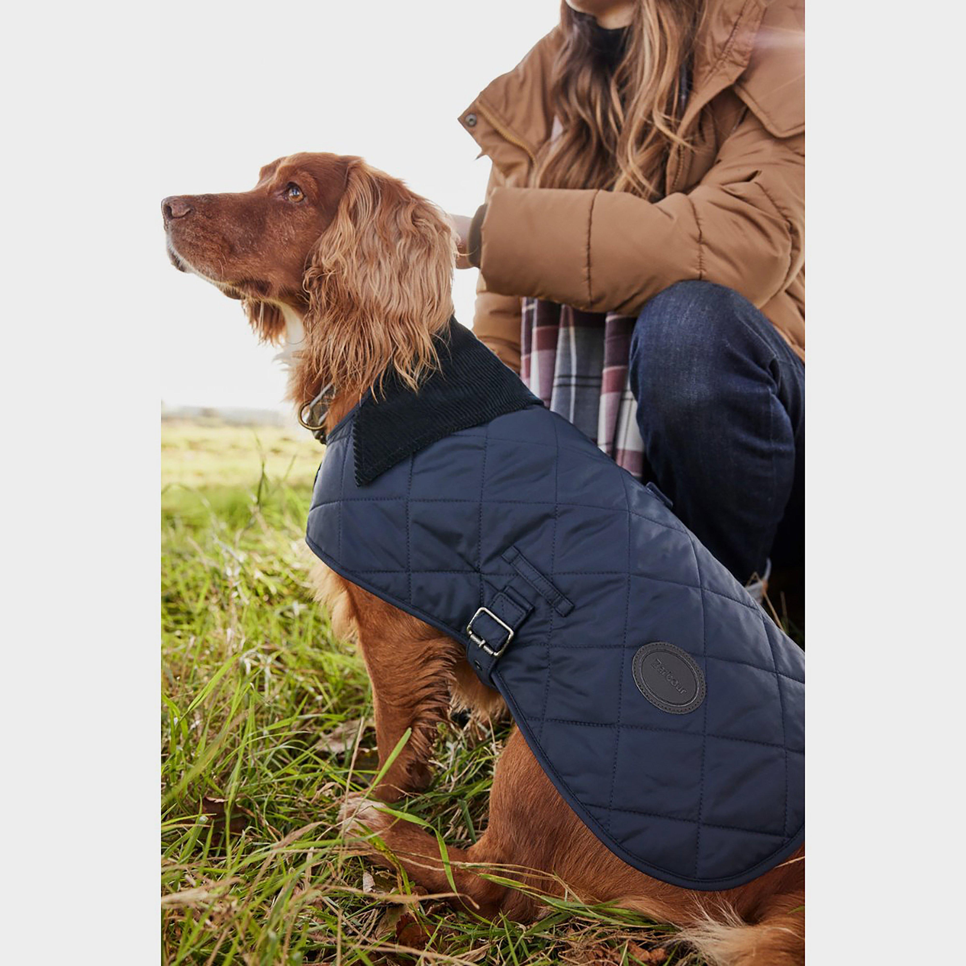 Quilted Dog Coat Navy