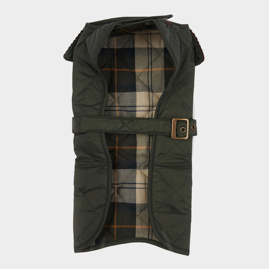 Quilted Dog Coat Olive
