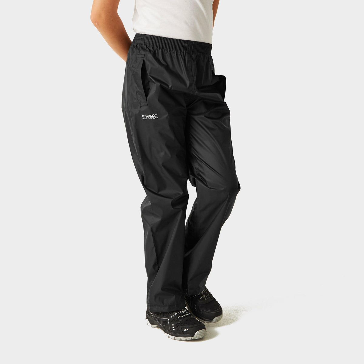 Kids Pack It Waterproof Overtrousers Black