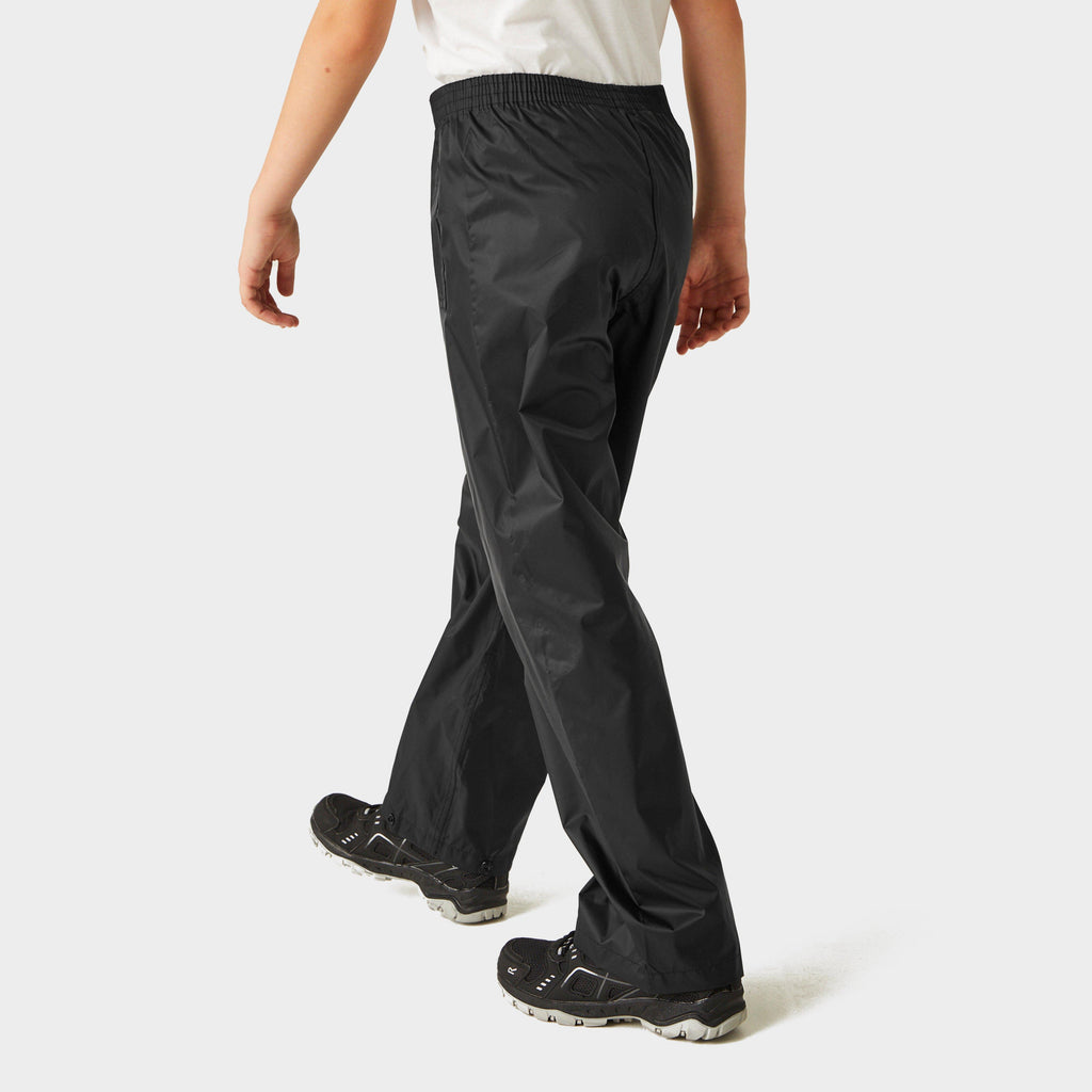 Kids Pack It Waterproof Overtrousers Black
