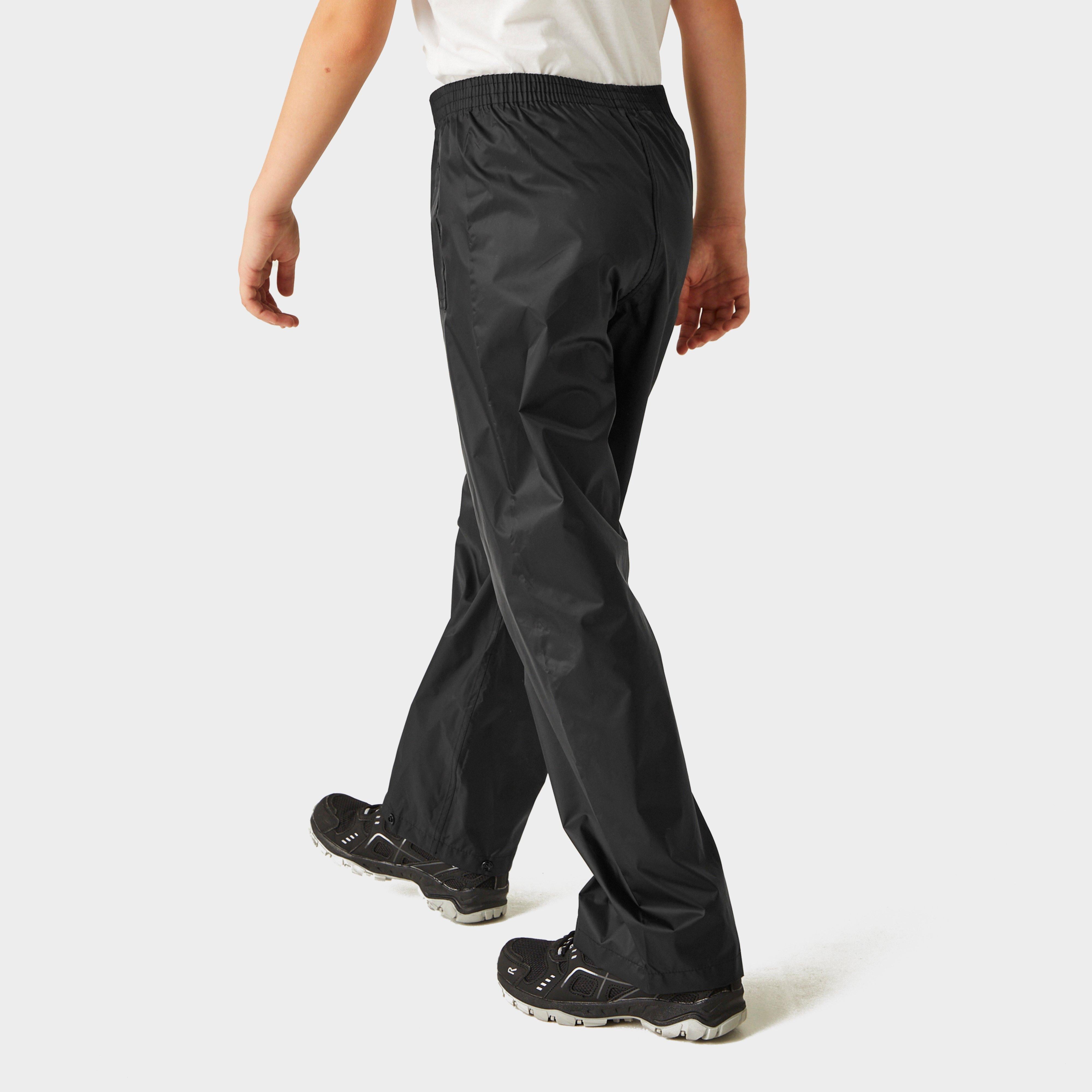 Kids Pack It Waterproof Overtrousers Black