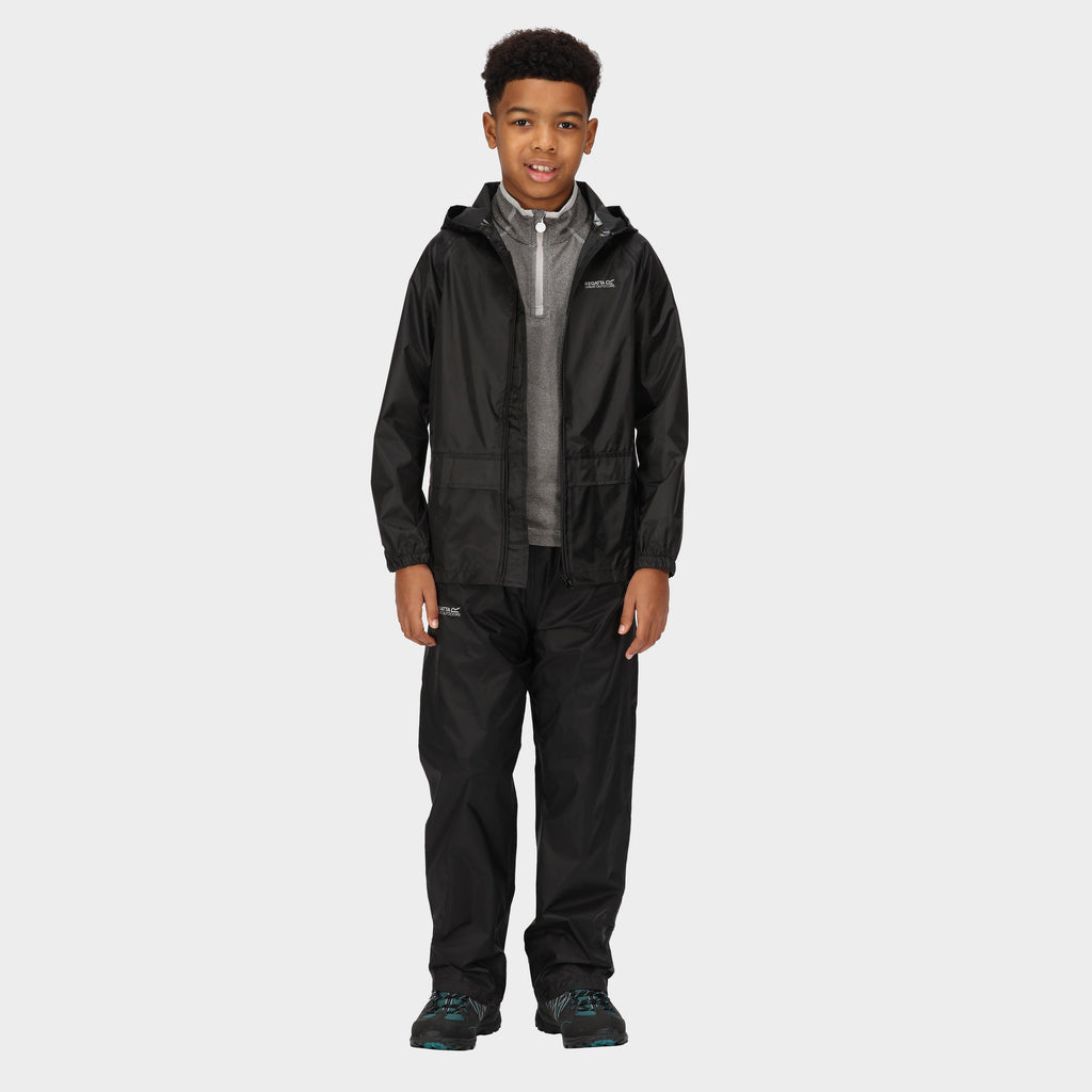 Kids Pack It Waterproof Overtrousers Black