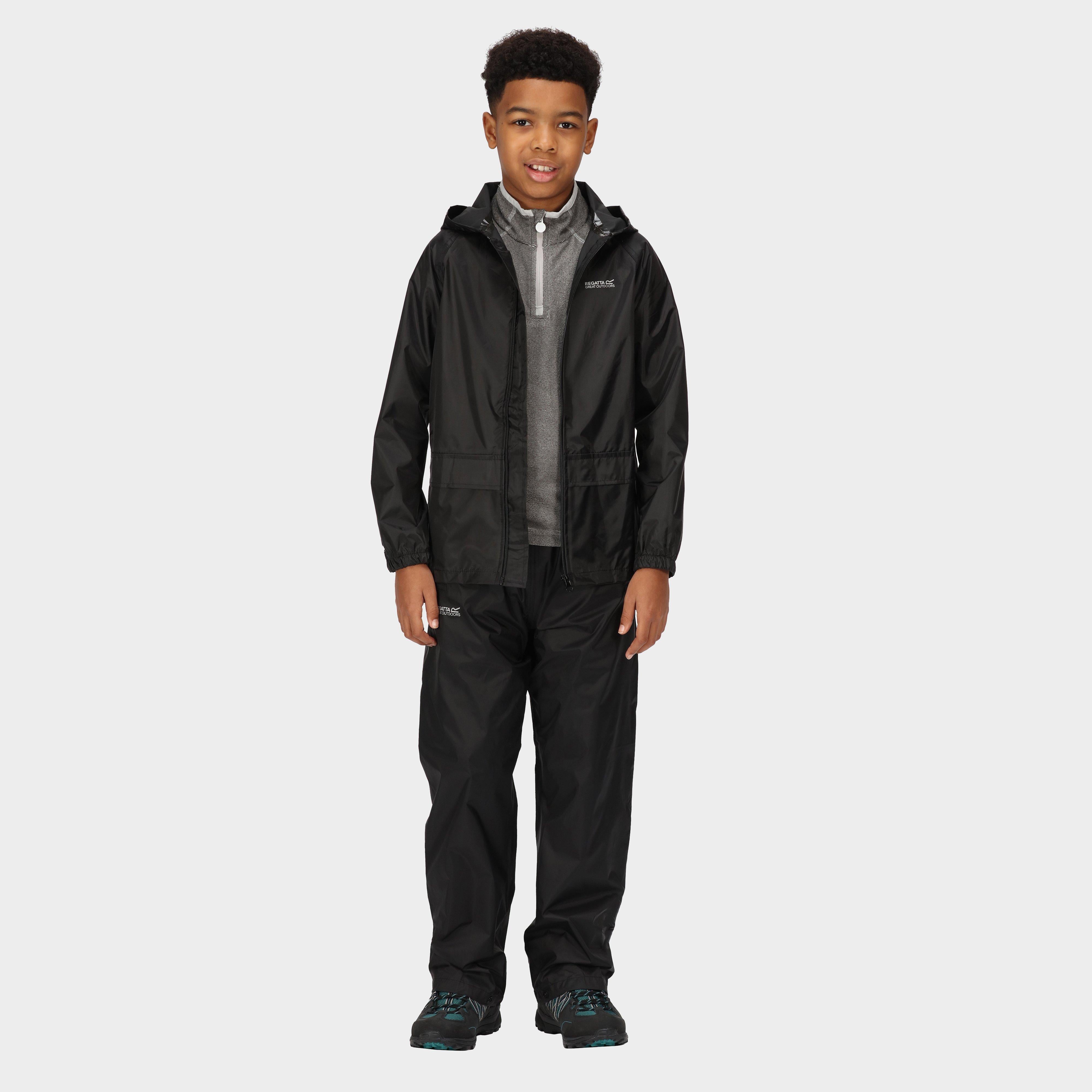 Kids Pack It Waterproof Overtrousers Black