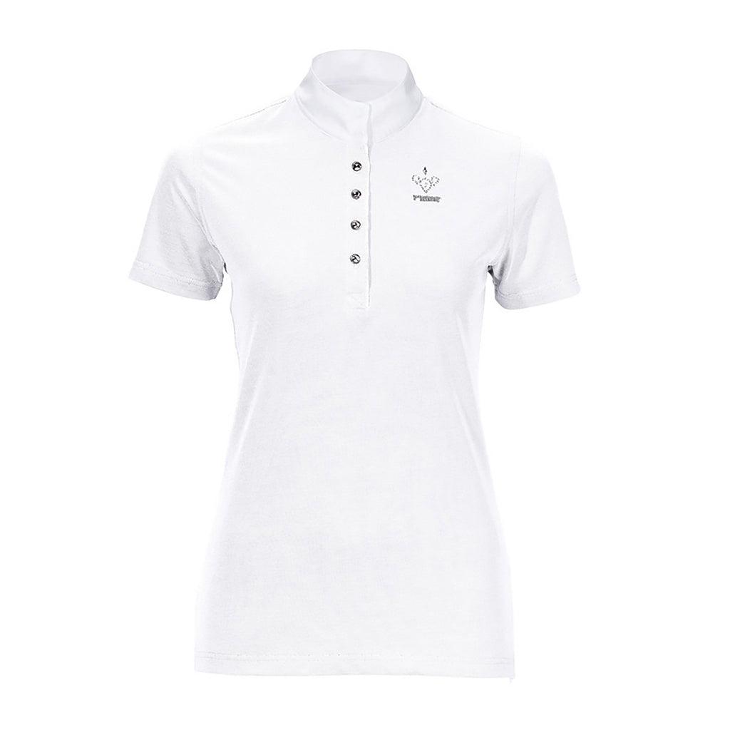 Ladies Damen Half Sleeve Competition Shirt White