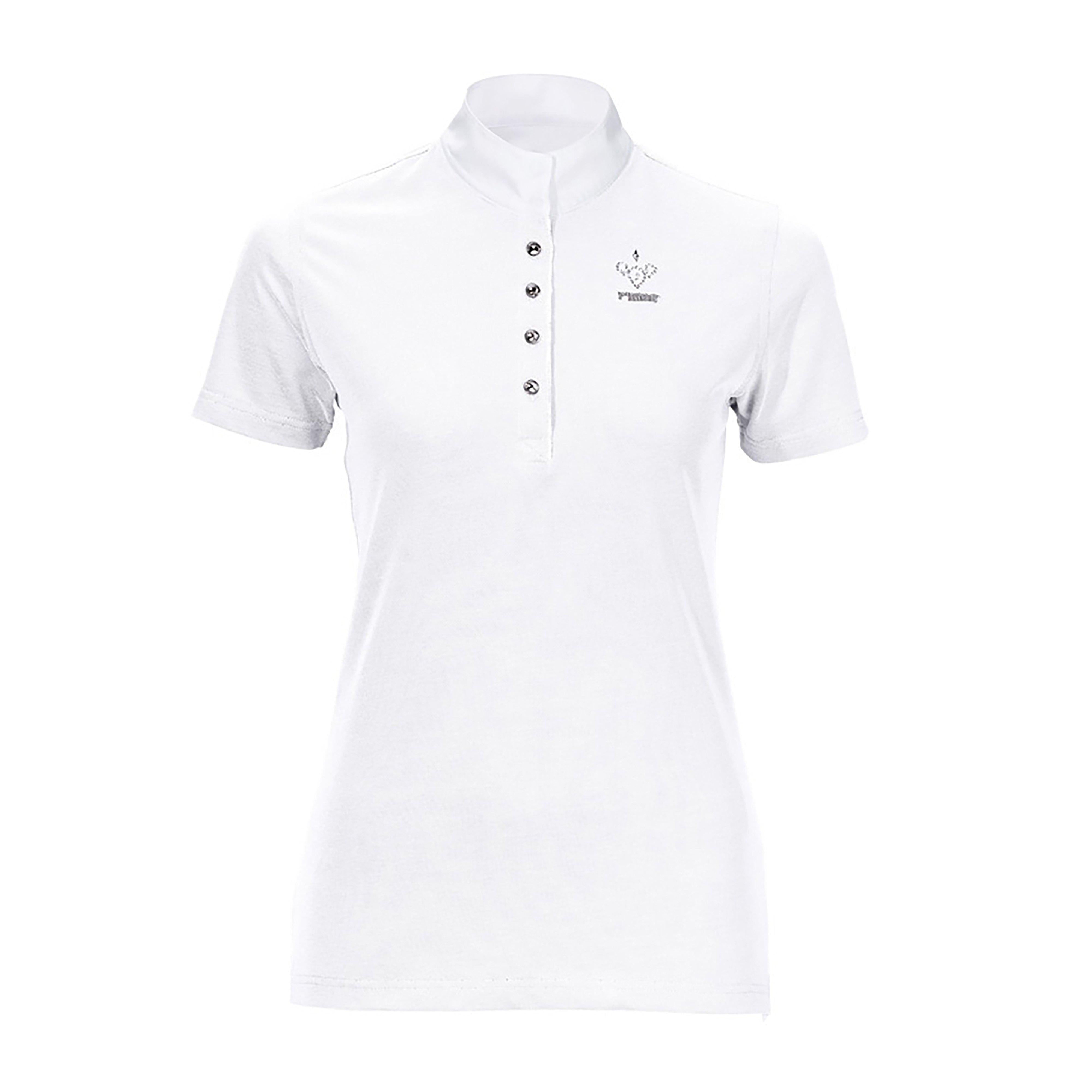 Ladies Damen Half Sleeve Competition Shirt White