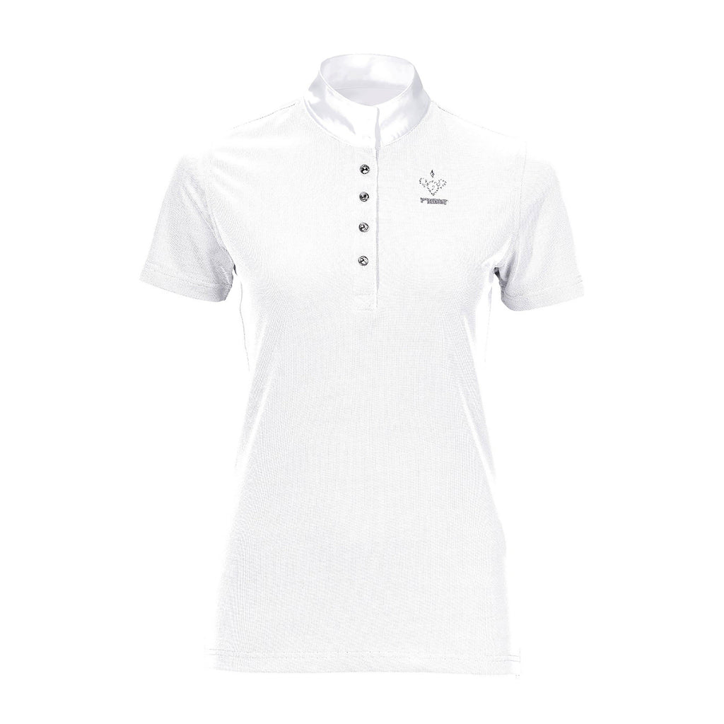 Ladies Damen Half Sleeve Competition Shirt White