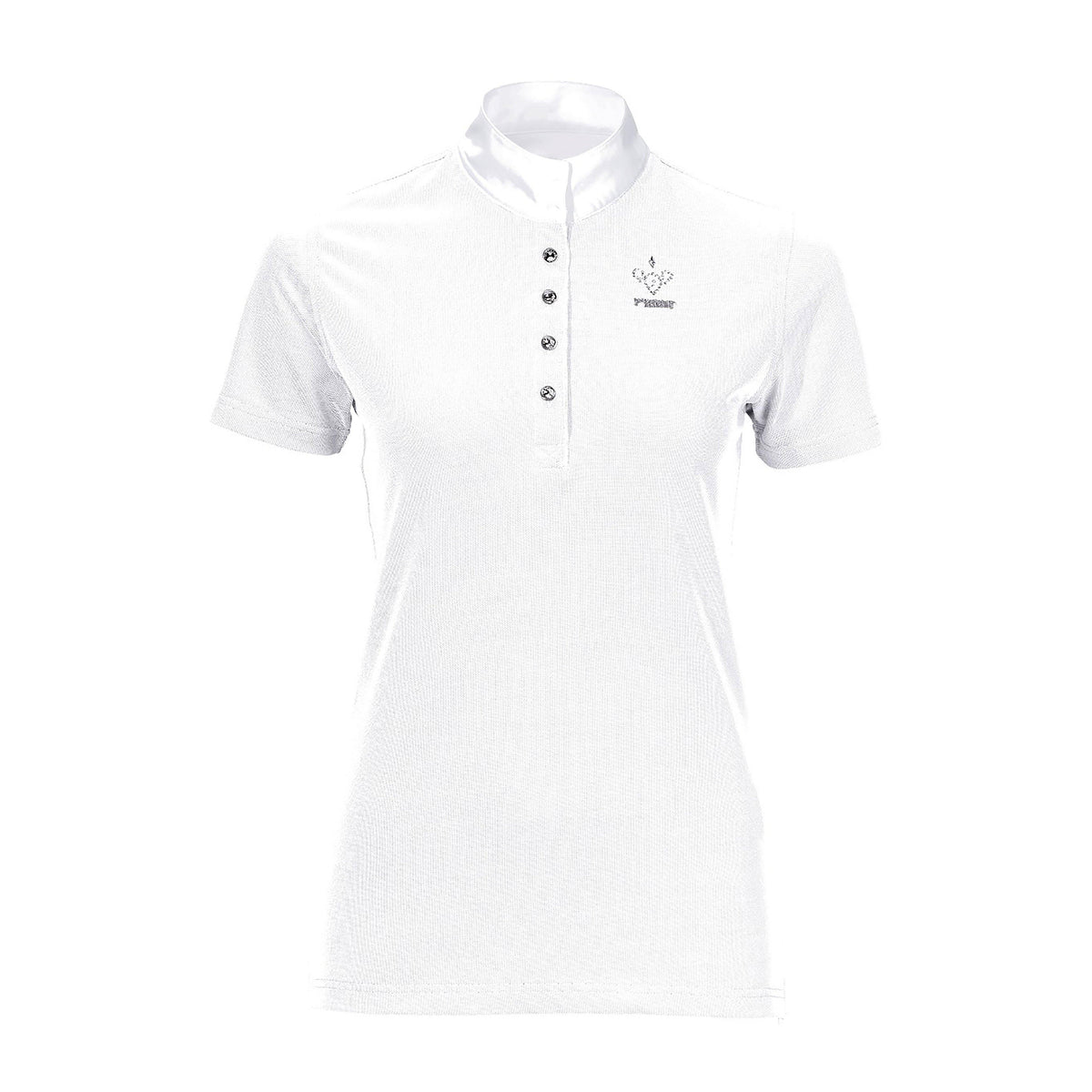 Ladies Damen Half Sleeve Competition Shirt White