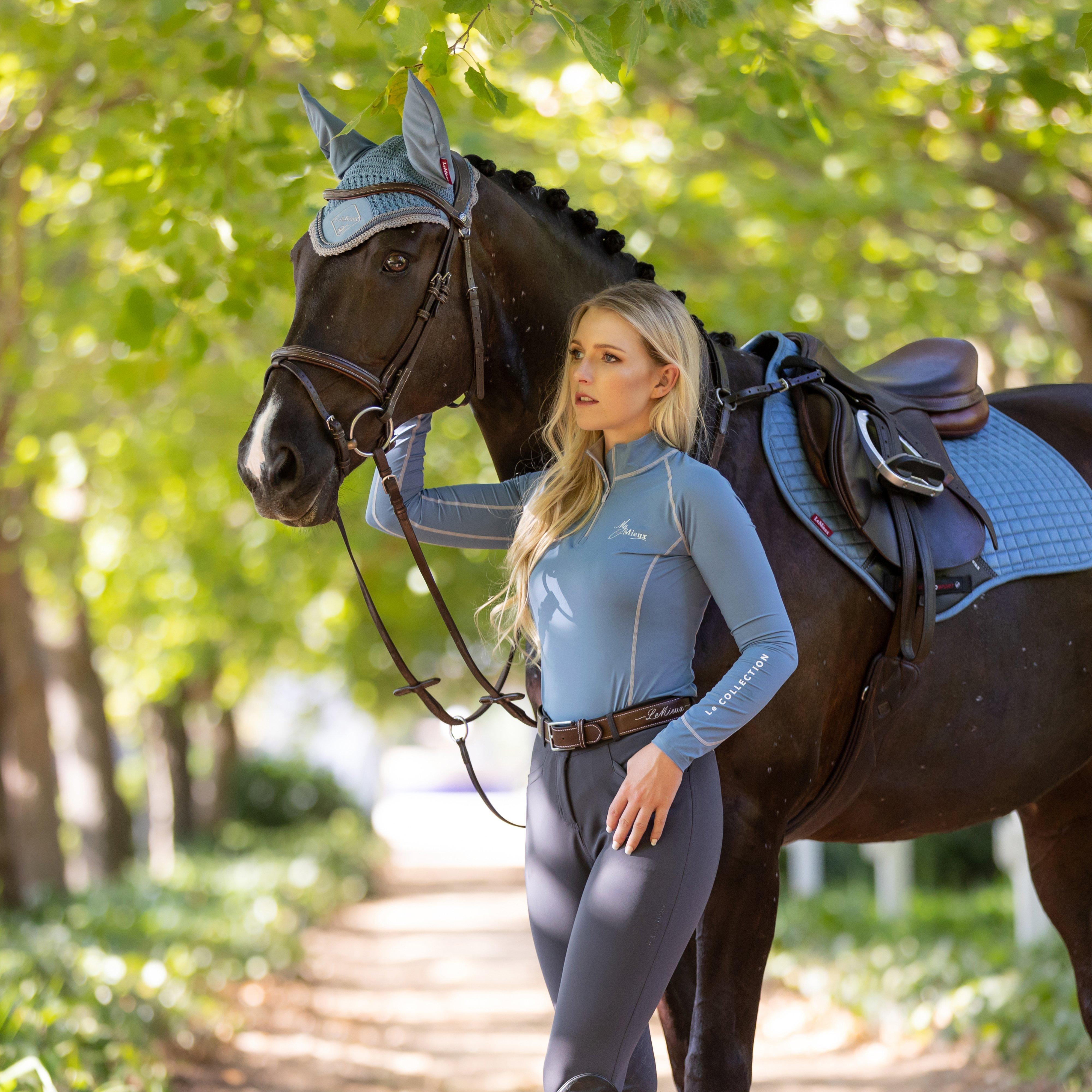Suede Close Contact Saddle Pad Ice Blue