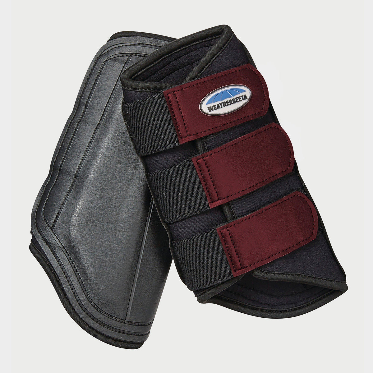 Single Lock Brushing Boots Black/Maroon