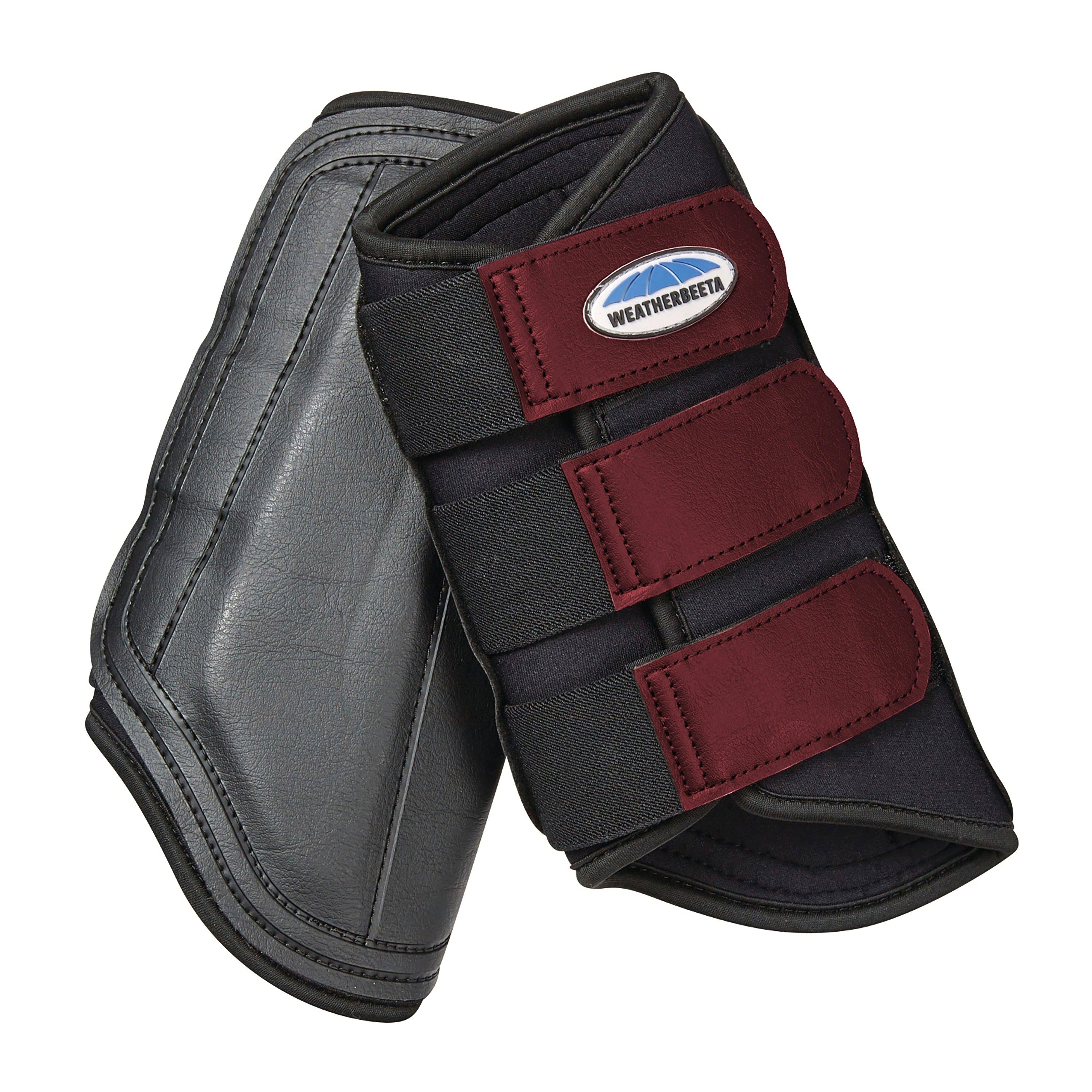 Single Lock Brushing Boots Black/Maroon