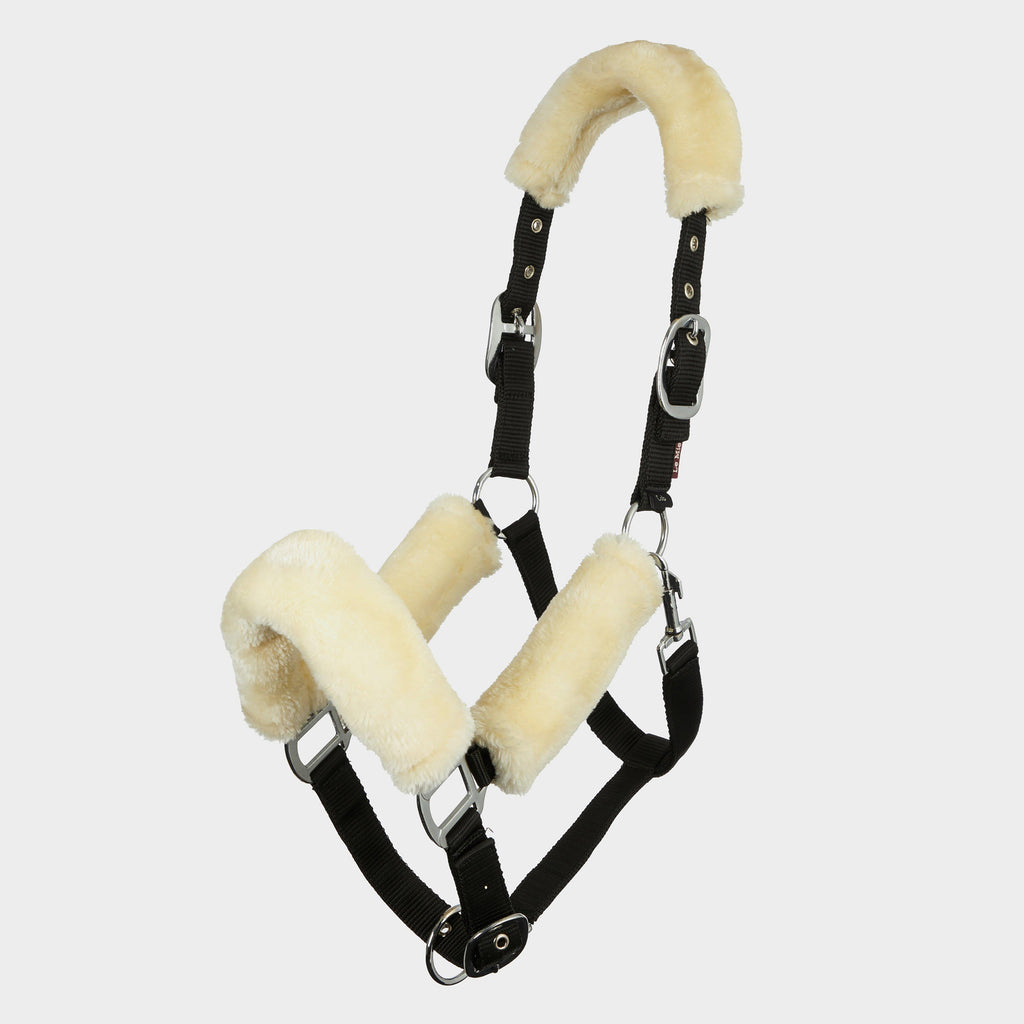 Comfort Fleece Headcollar Black/Natural