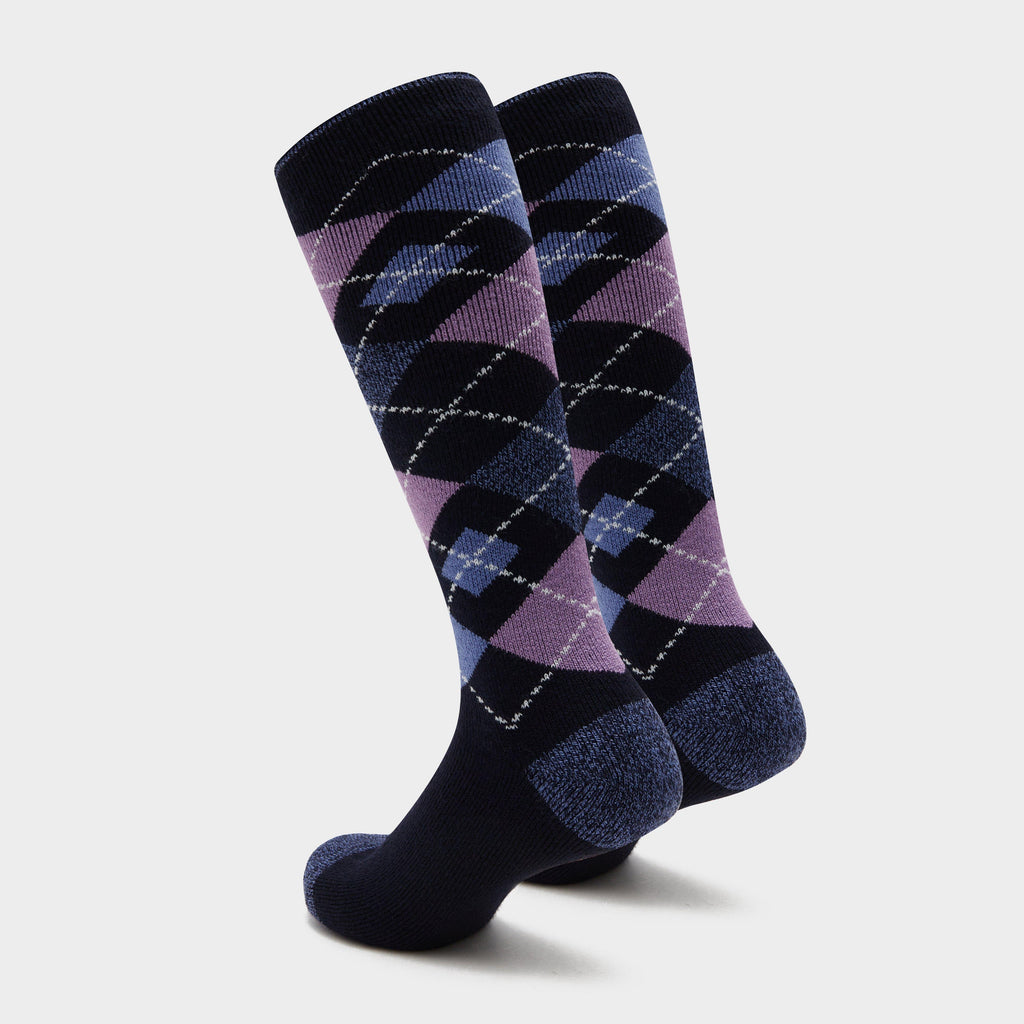 Womens Lite Long Socks Black/Purple