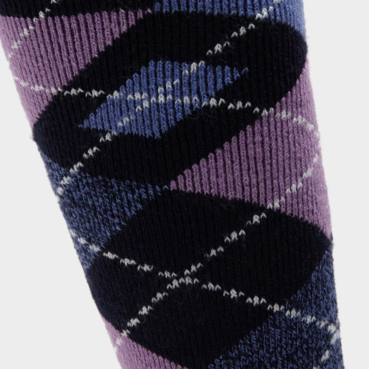 Womens Lite Long Socks Black/Purple