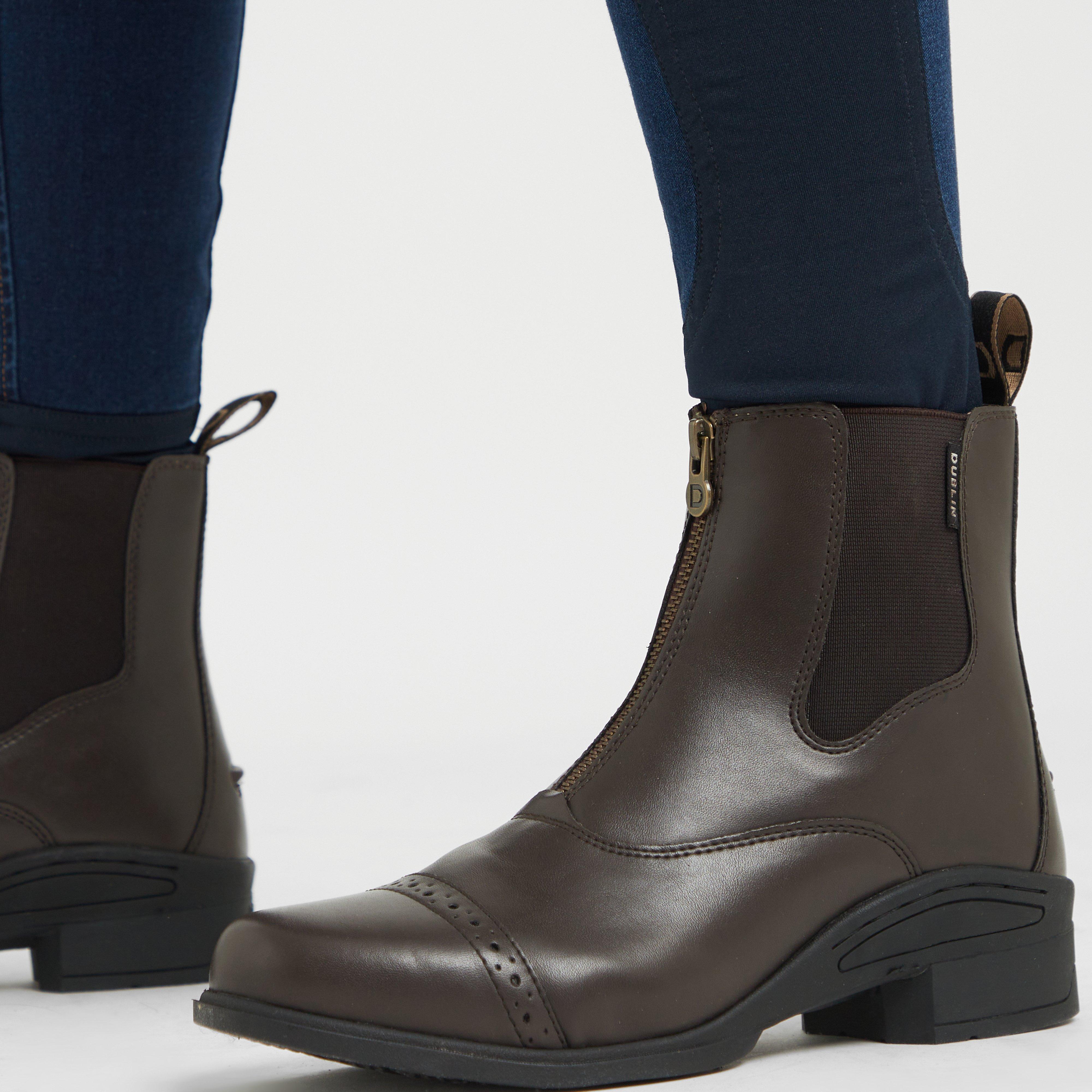 Womens Supa-Fit Zip Up Knee Patch Jodhpurs Navy