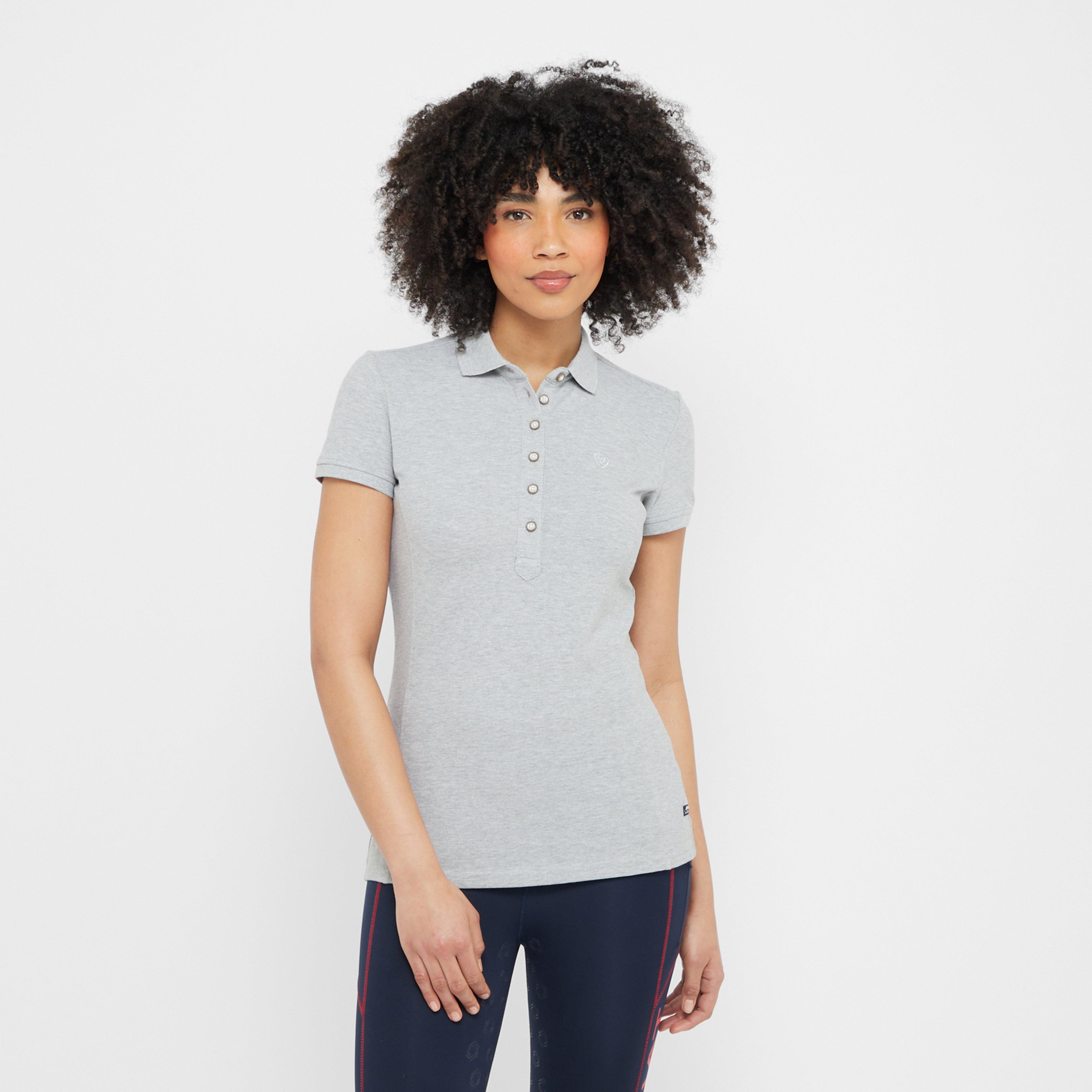 Womens Prix 2.0 Short Sleeved Polo Shirt Heather Grey