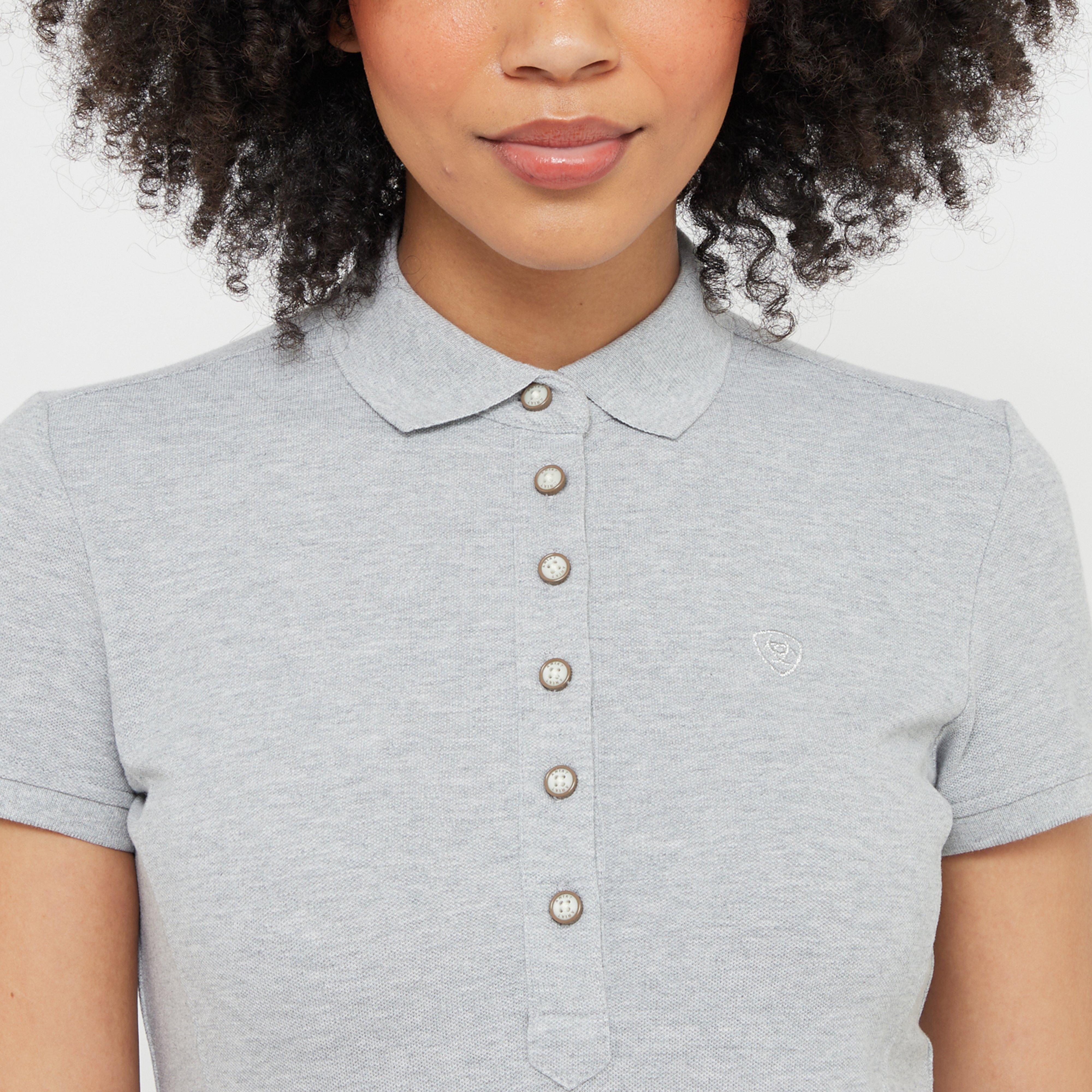 Womens Prix 2.0 Short Sleeved Polo Shirt Heather Grey