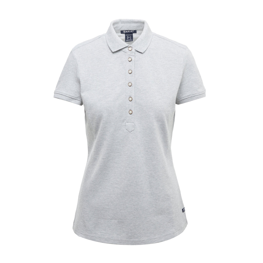 Womens Prix 2.0 Short Sleeved Polo Shirt Heather Grey
