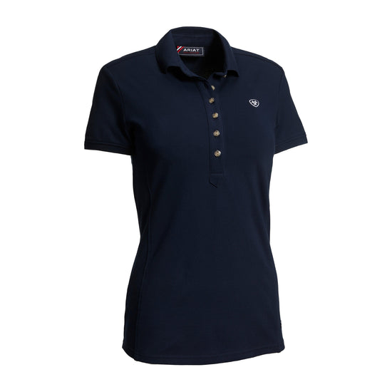 Womens Prix 2.0 Short Sleeved Polo Shirt Navy