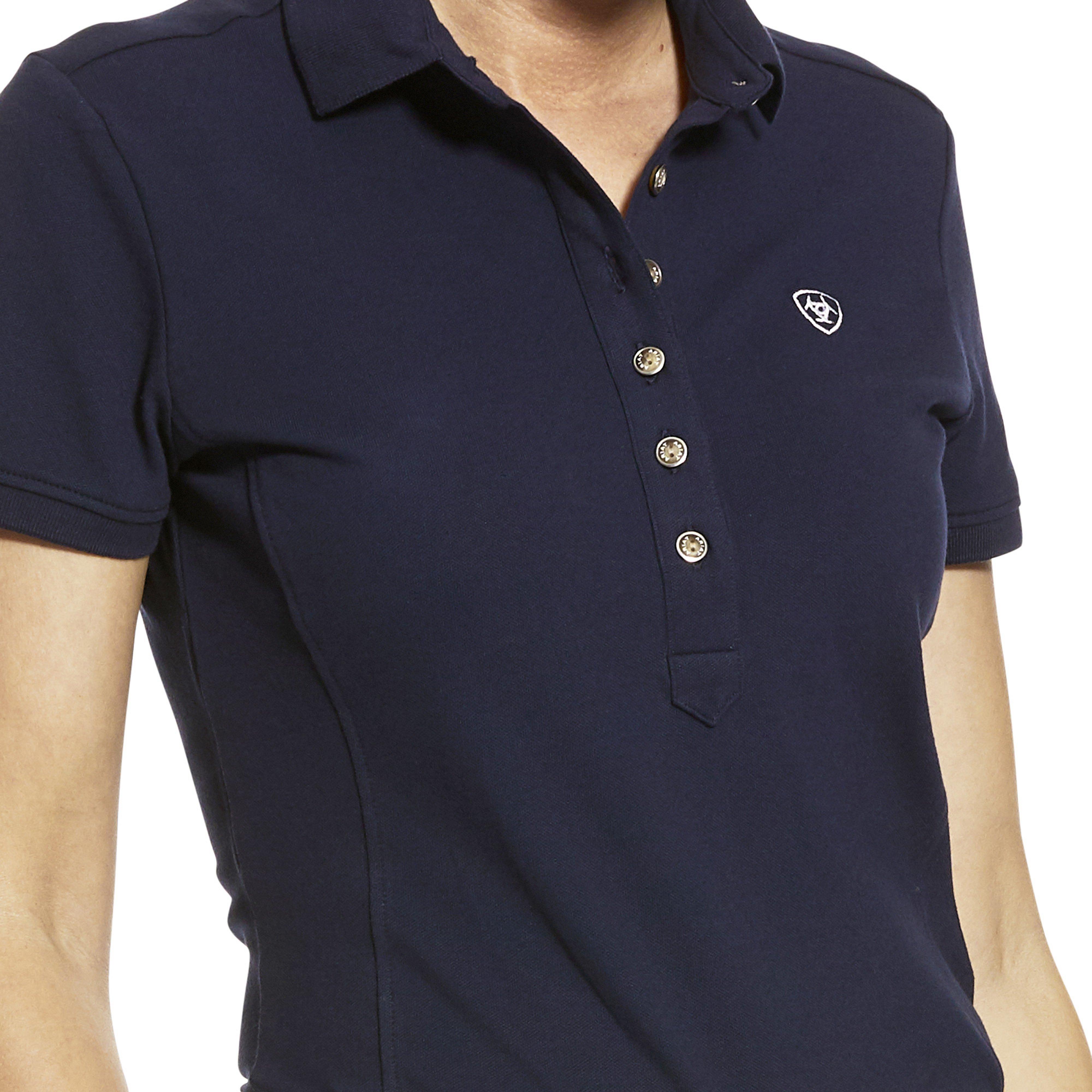 Womens Prix 2.0 Short Sleeved Polo Shirt Navy