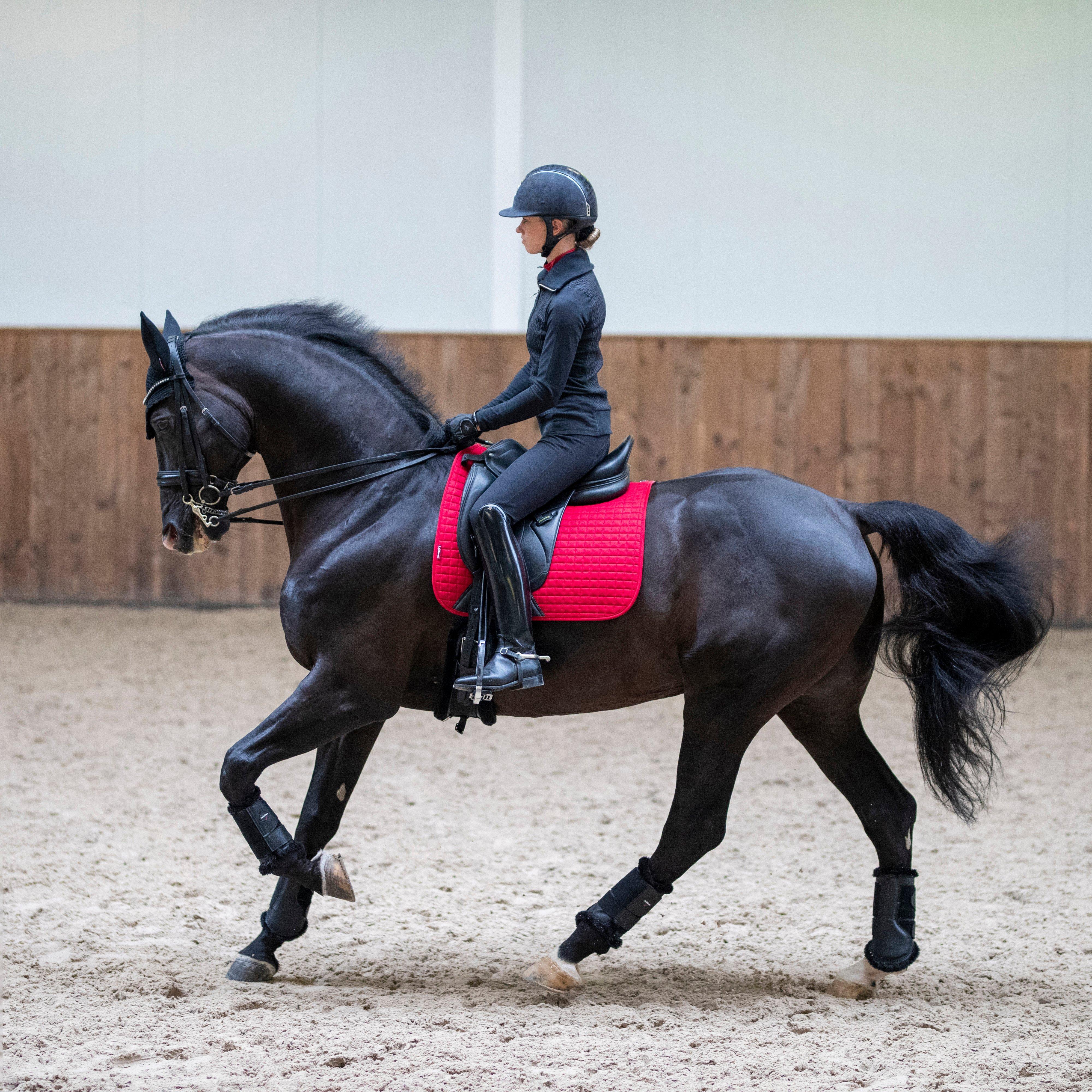 Suede Dressage Saddle Pad Chilli