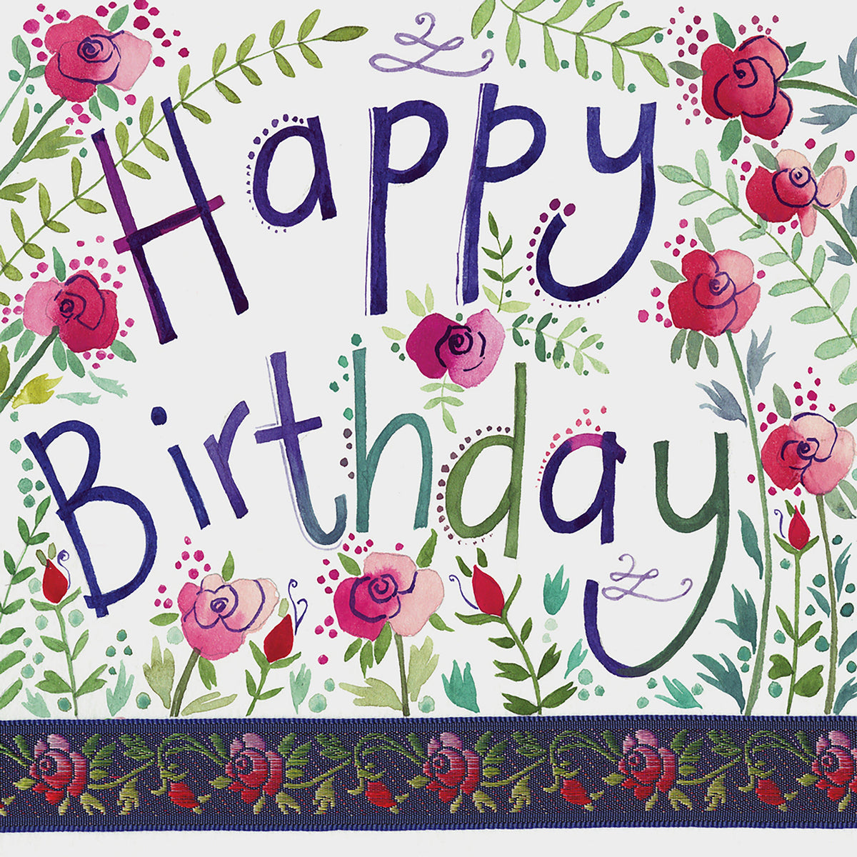 Alex Clark Sparkle Card Birthday Roses