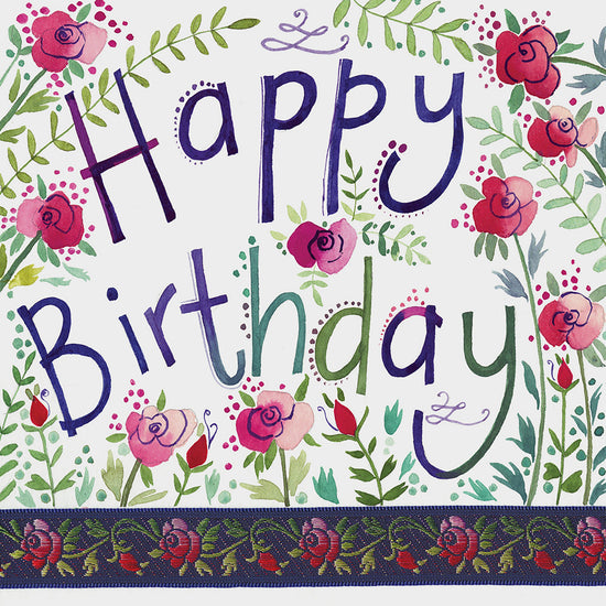 Alex Clark Sparkle Card Birthday Roses