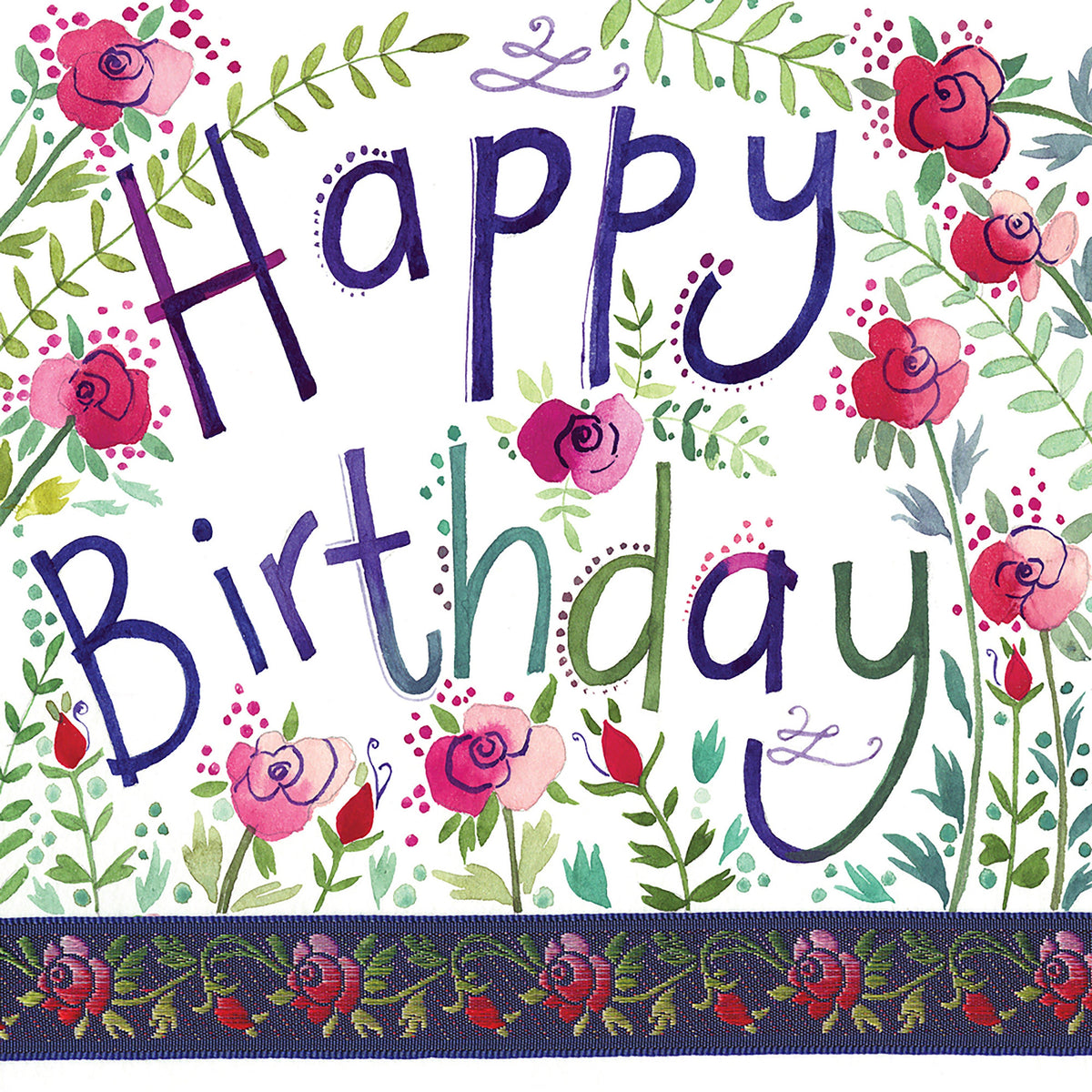 Alex Clark Sparkle Card Birthday Roses