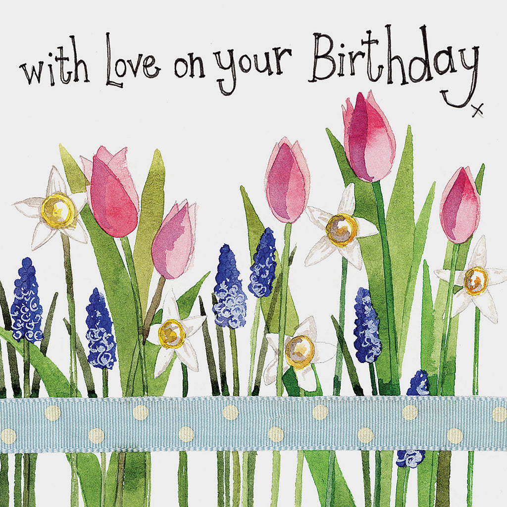Little Sparkle Card Spring Flowers