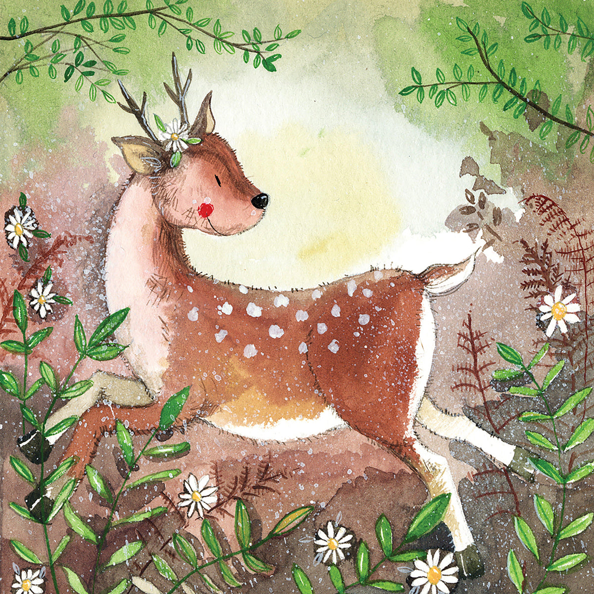 Blank Card Forest Deer