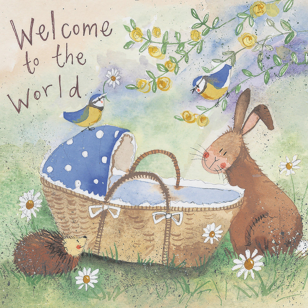 New Baby Card Welcome To The World Bunny