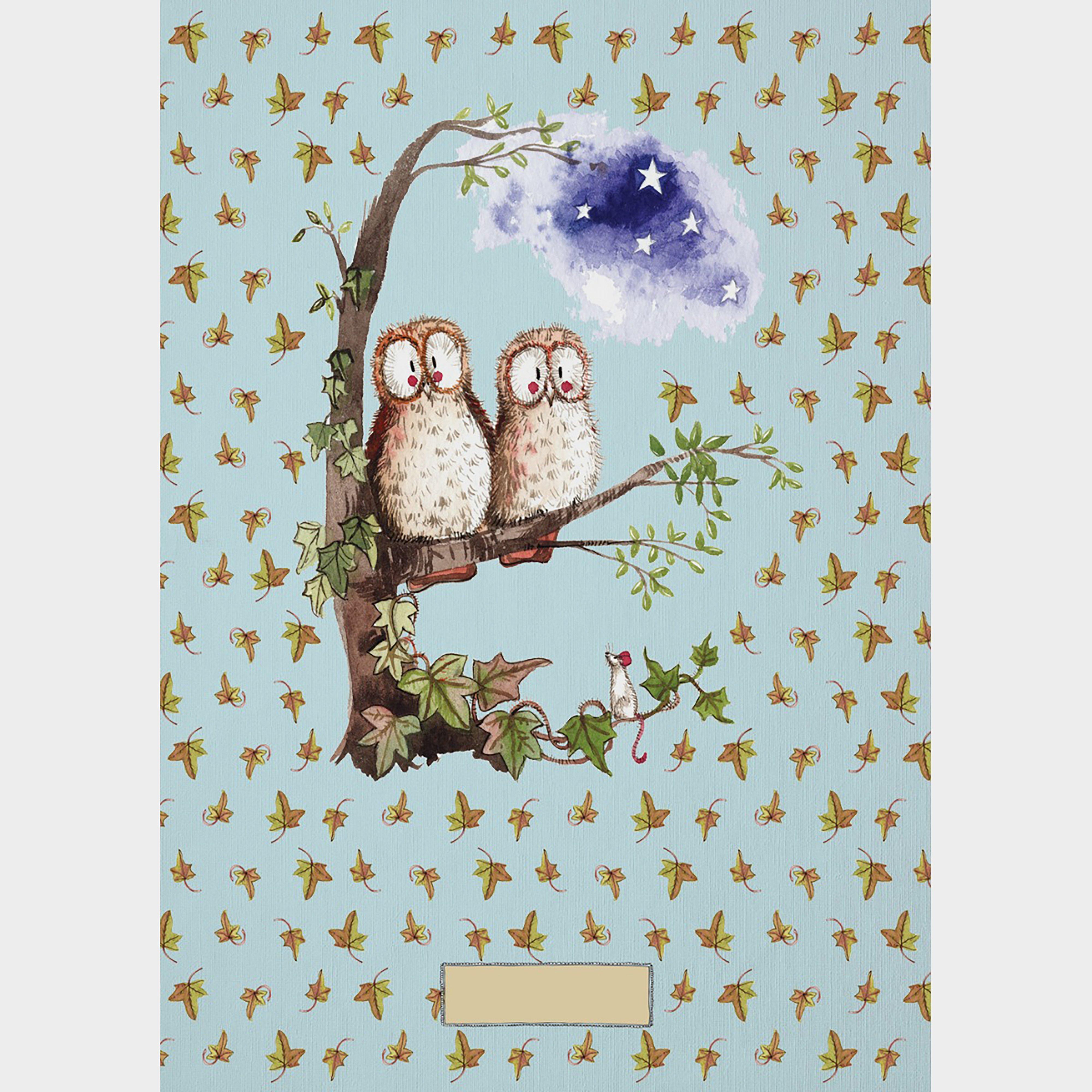 Naked Spine Notebook Owls