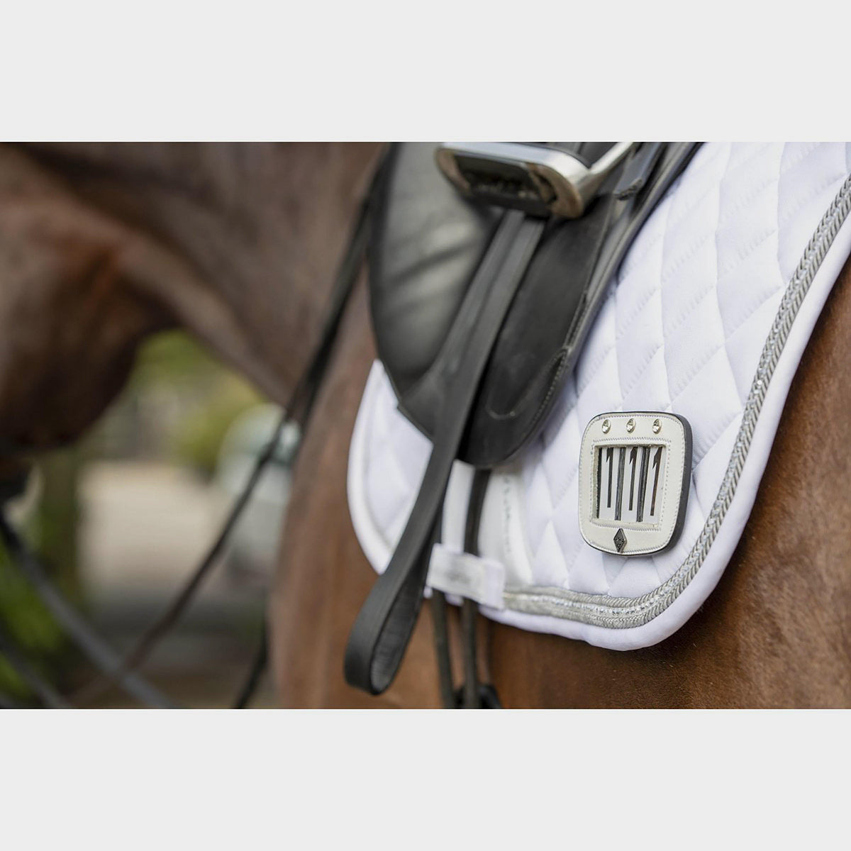 Diamante Dressage Pad White