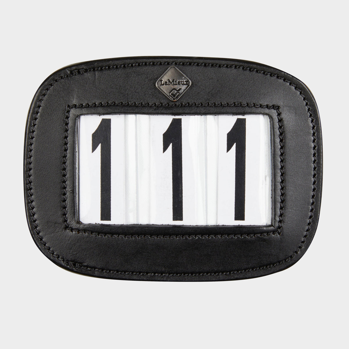 Leather Saddle Number Holder Black
