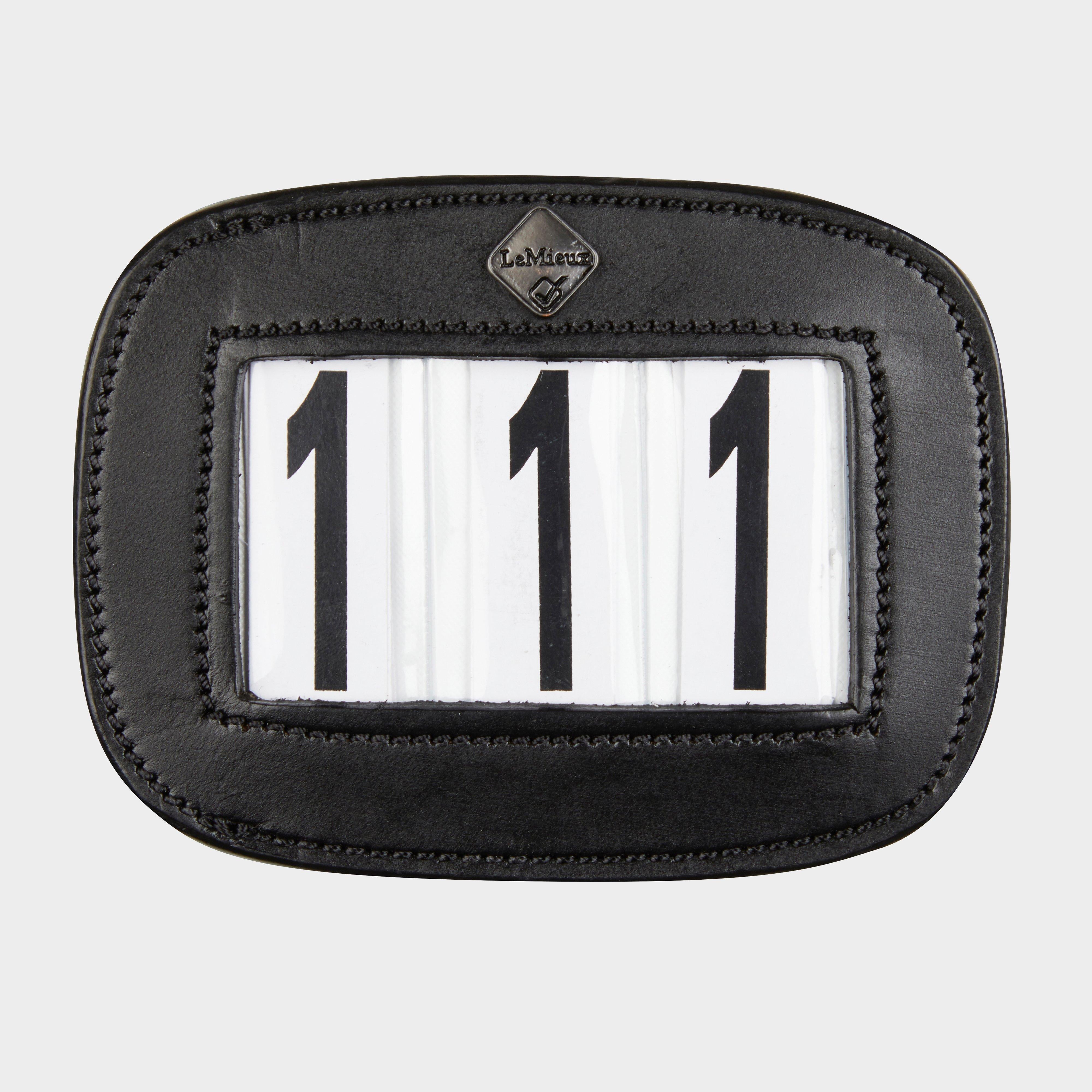 Leather Saddle Number Holder Black