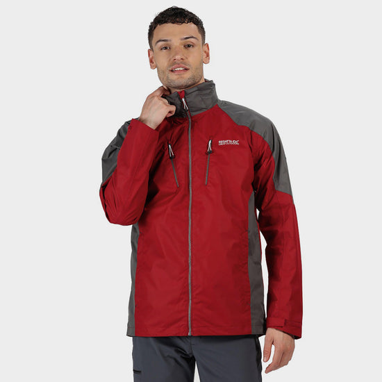 Mens Calderdale III Jacket Dehli Red Magnet Grey