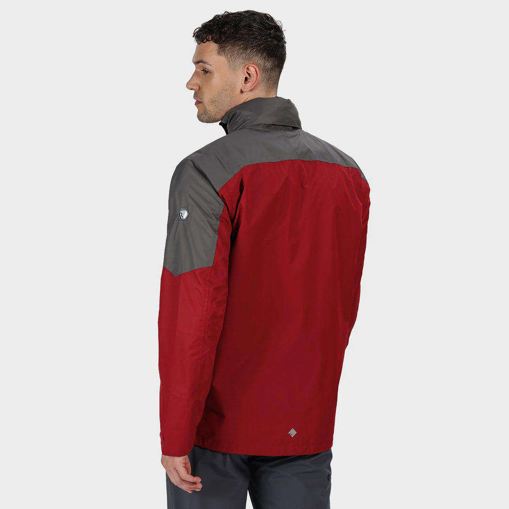 Mens Calderdale III Jacket Dehli Red Magnet Grey