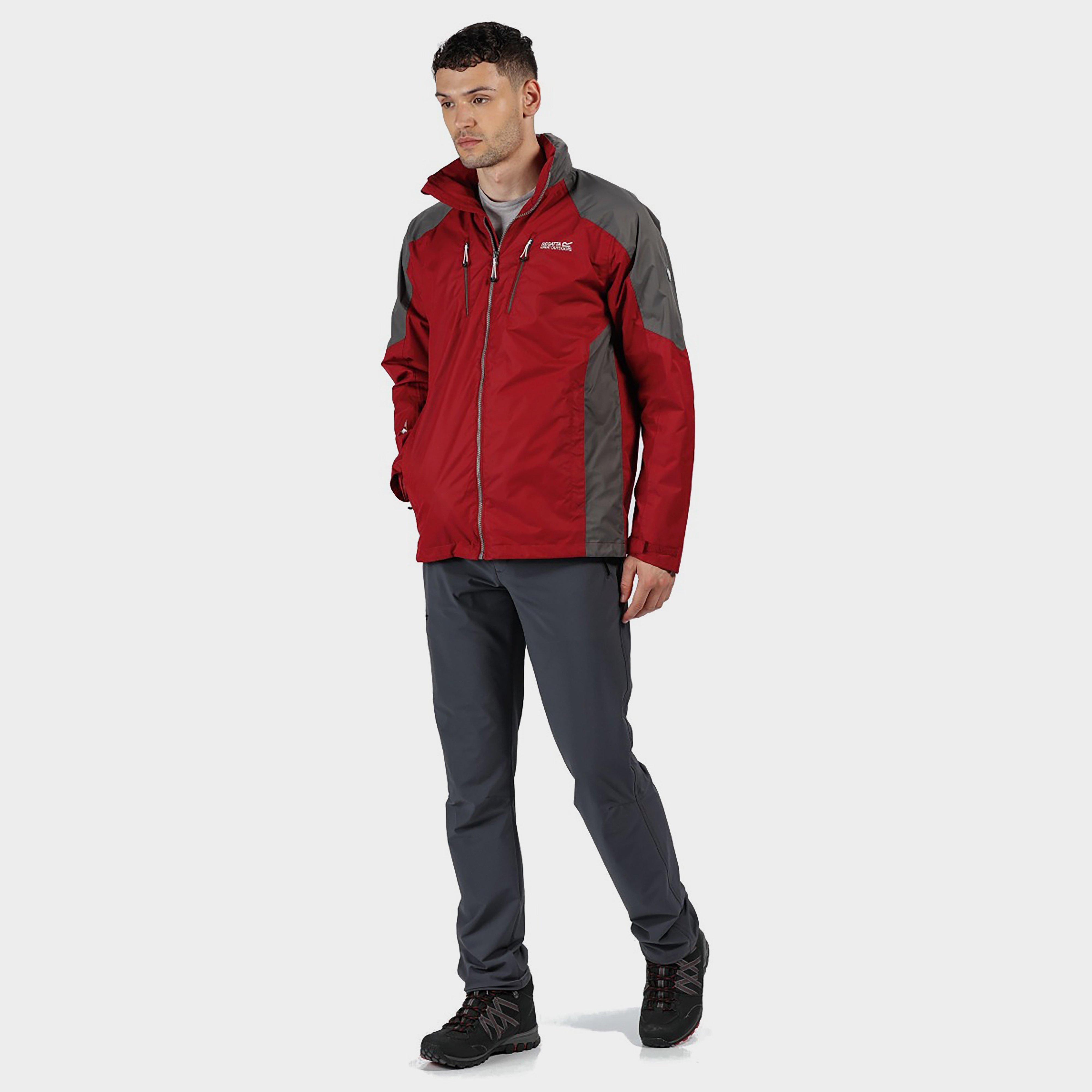 Mens Calderdale III Jacket Dehli Red Magnet Grey