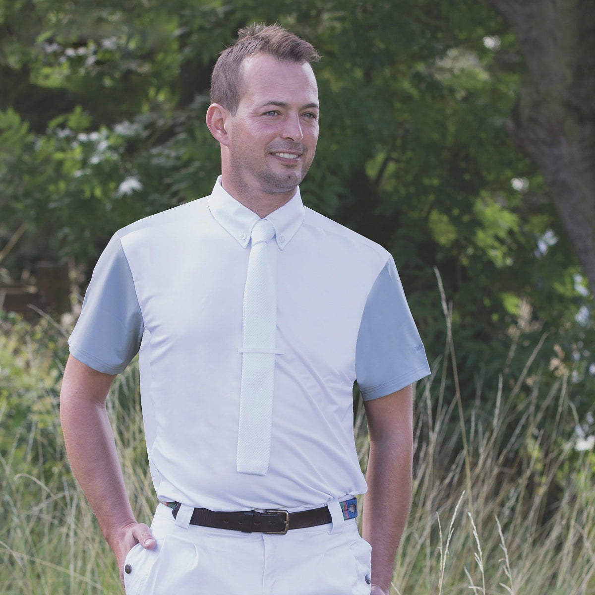 Mens Waffle Competition Shirt White