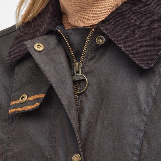 Womens Fiddich Wax Jacket Olive/Classic