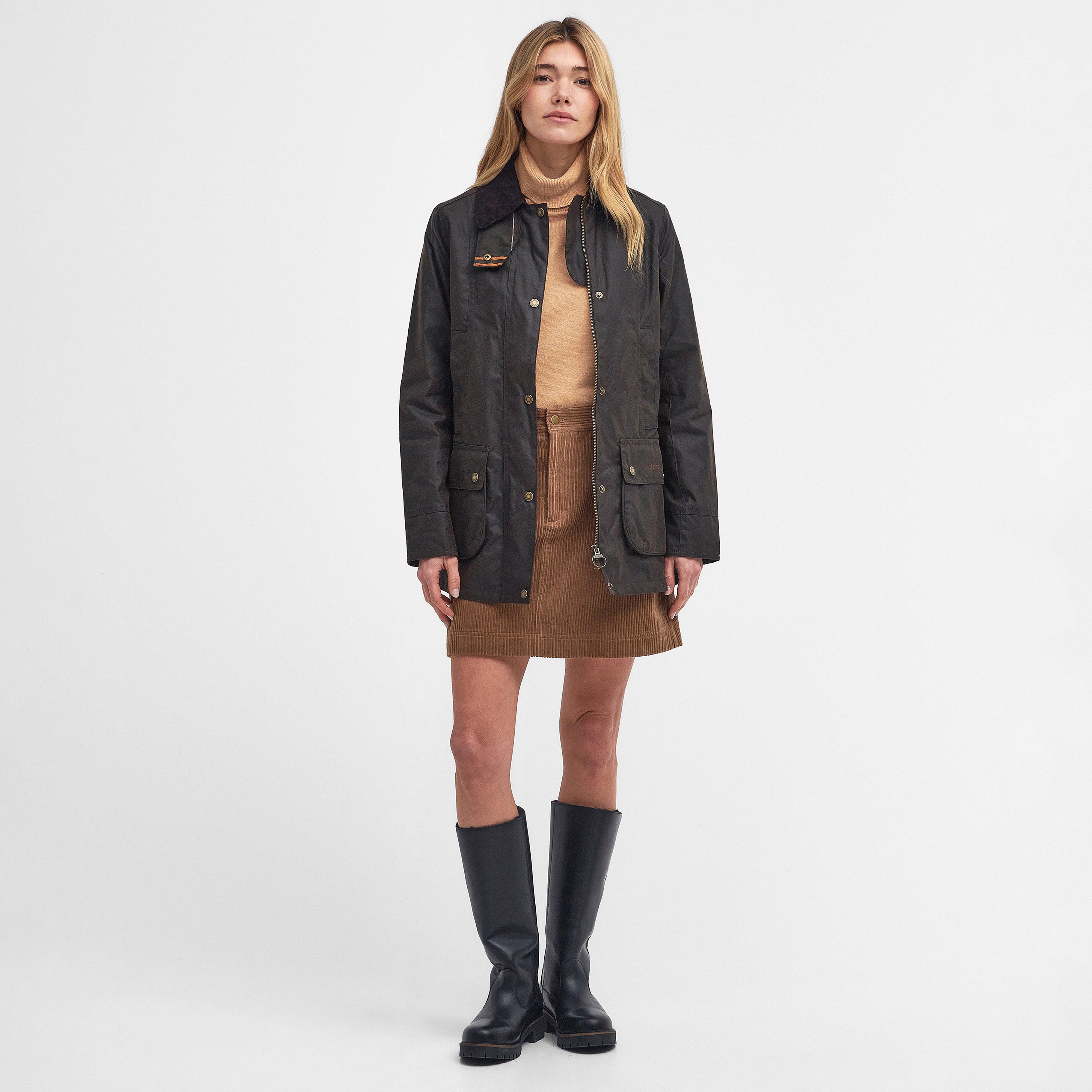 Womens Fiddich Wax Jacket Olive/Classic