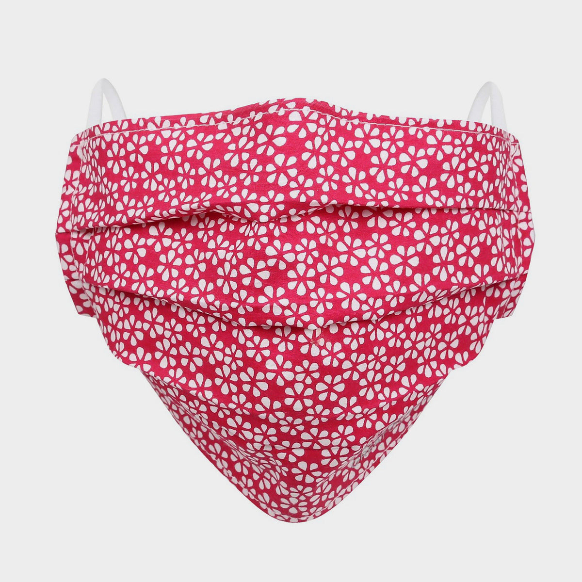 Triple Layer Face Covering 3 Pack Dark Cerise Scattered Floral