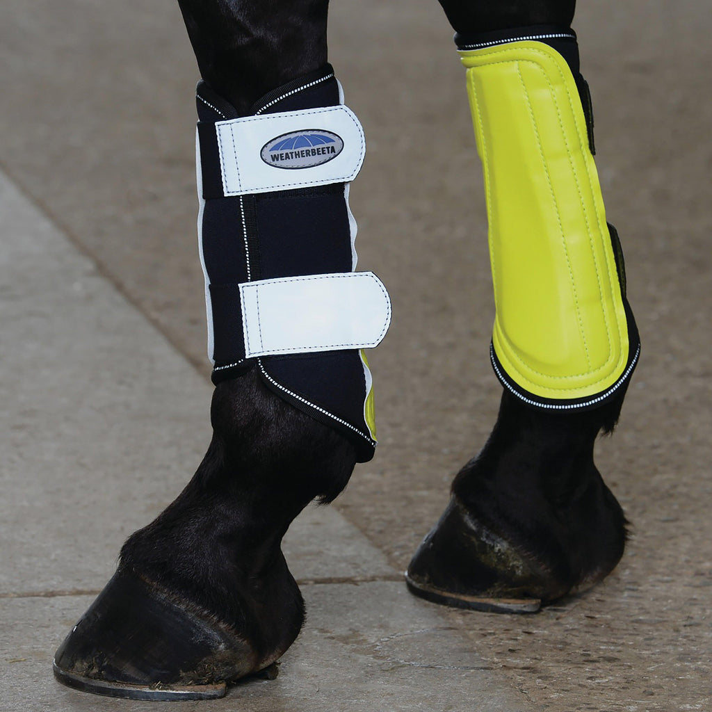 Reflective Brushing Boots Yellow/Silver