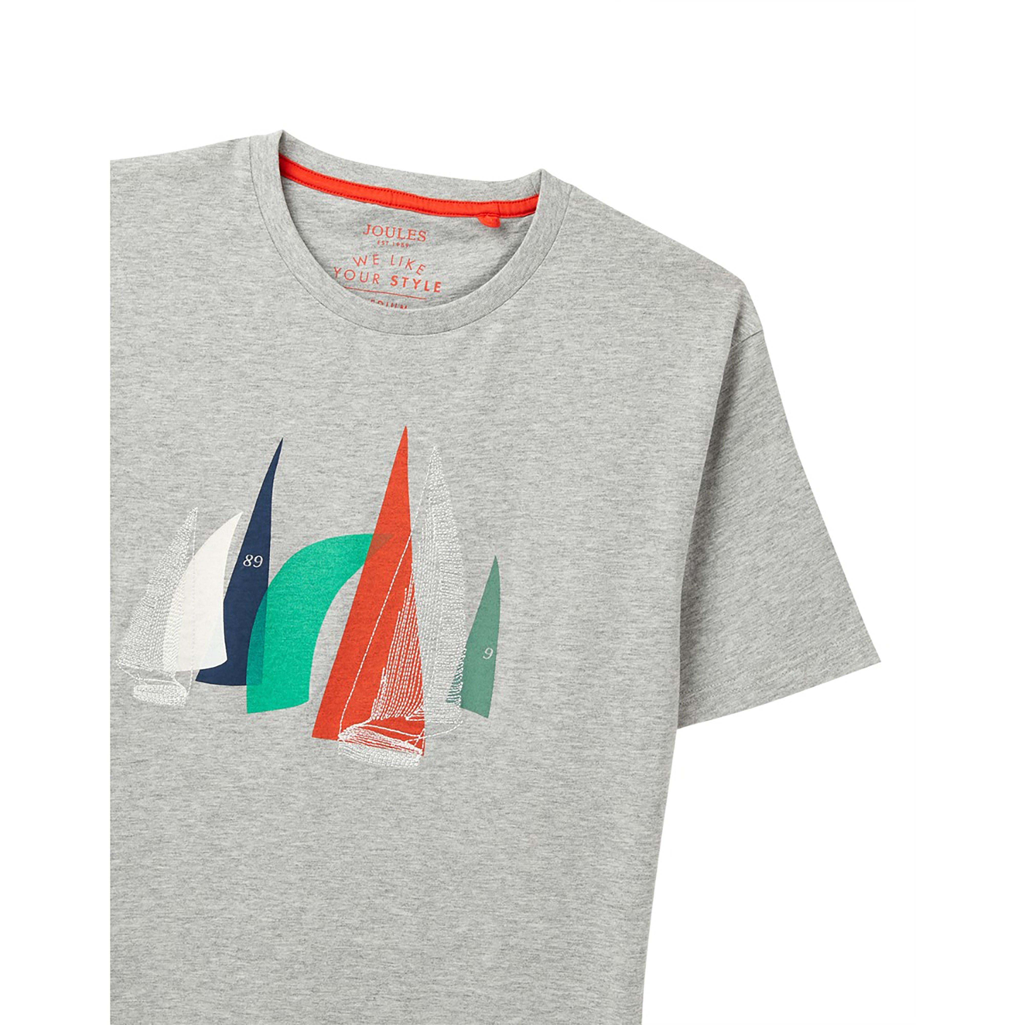 Mens Flynn Tee Grey Marl