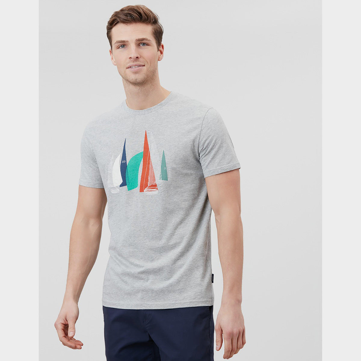 Mens Flynn Tee Grey Marl