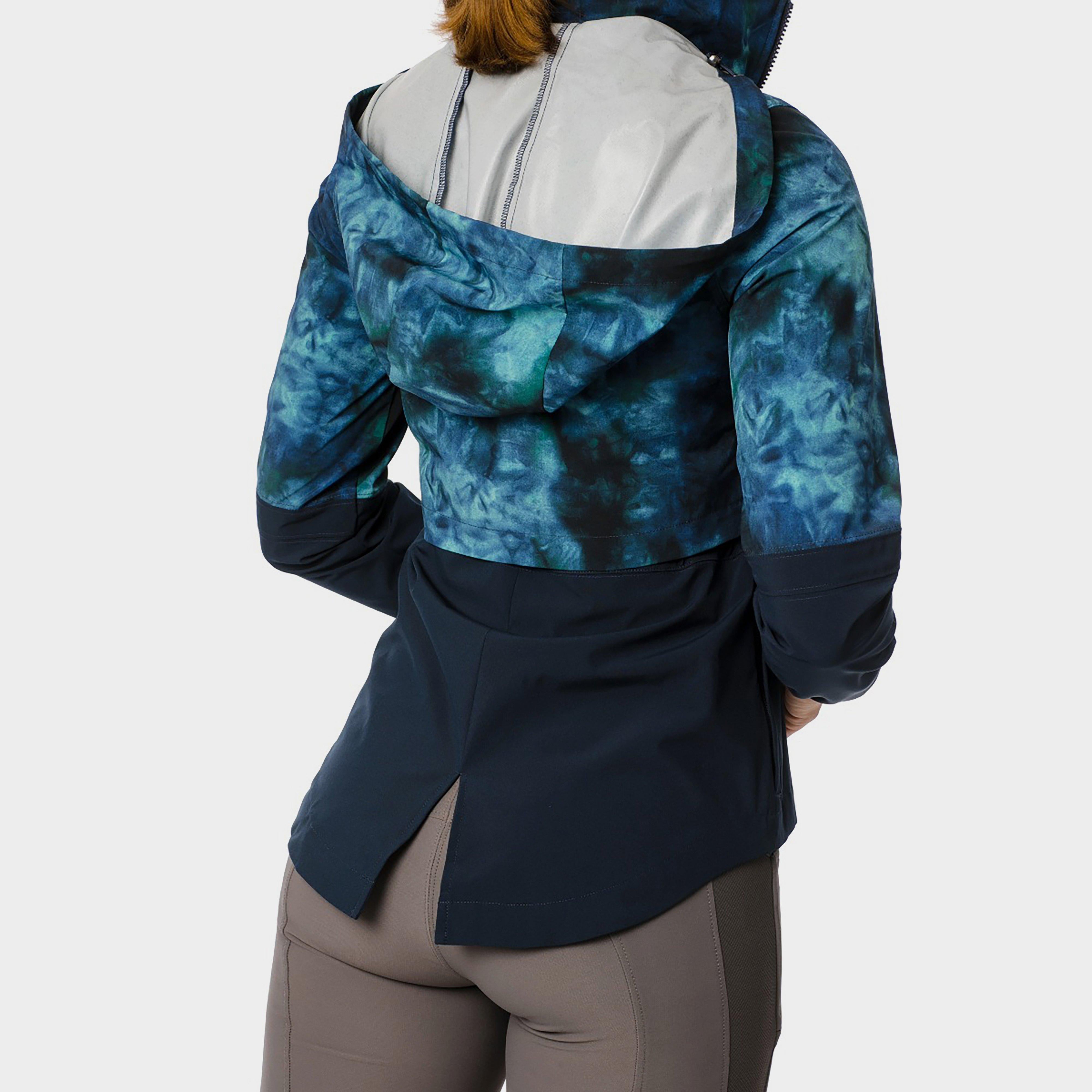 Womens Carrie Riding Jacket Green/Navy Tie Dyed